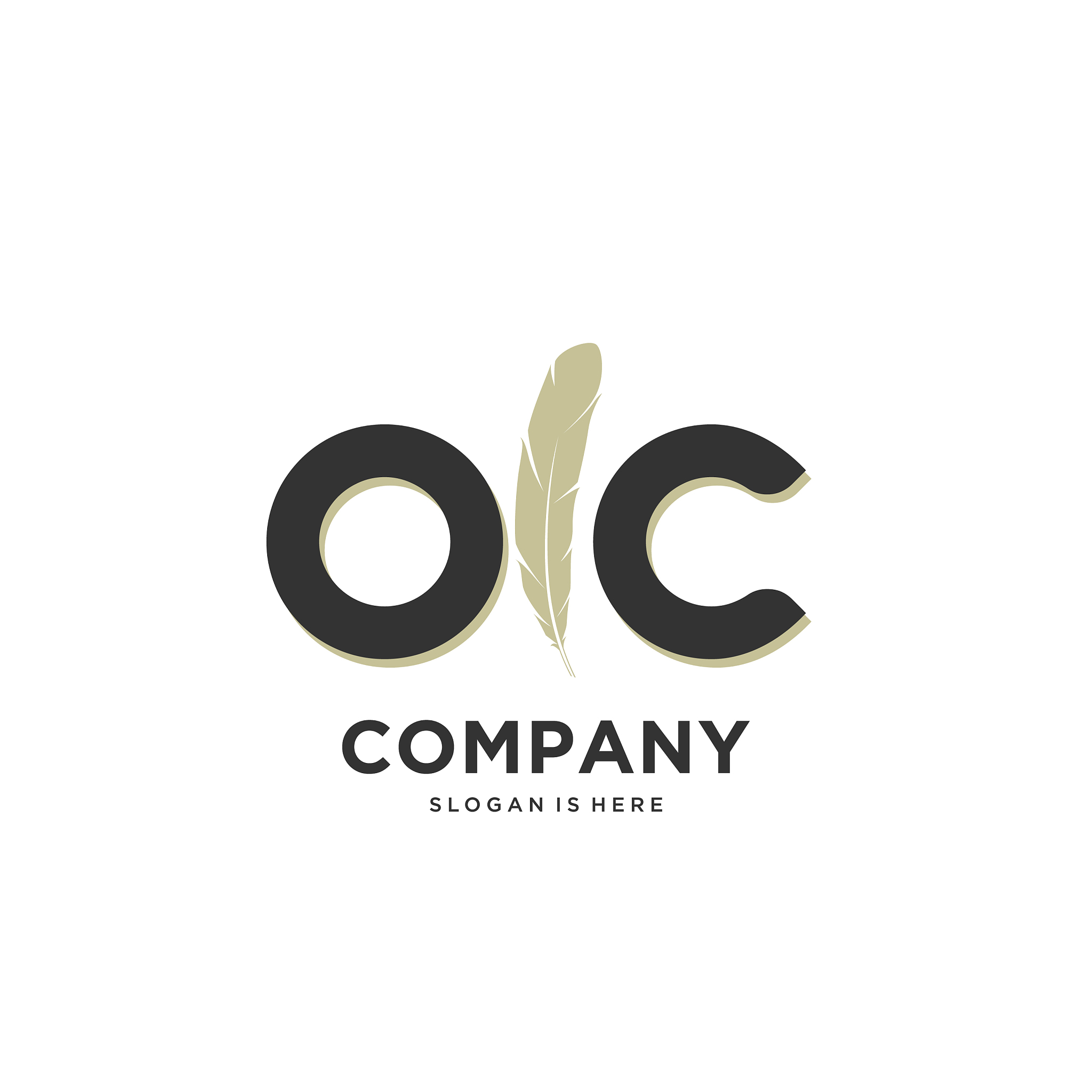 initial oc letter unique attractive creative