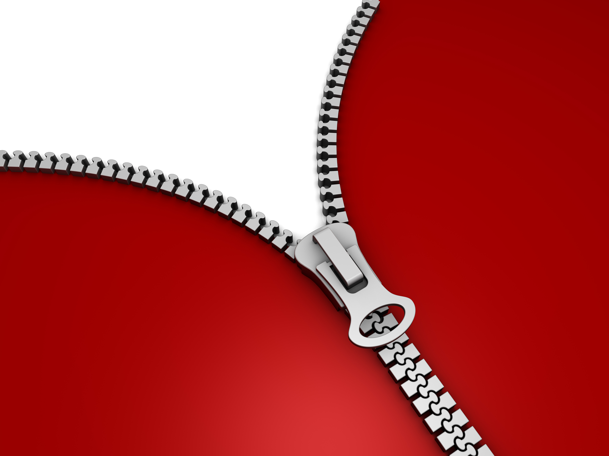 3d open zipper