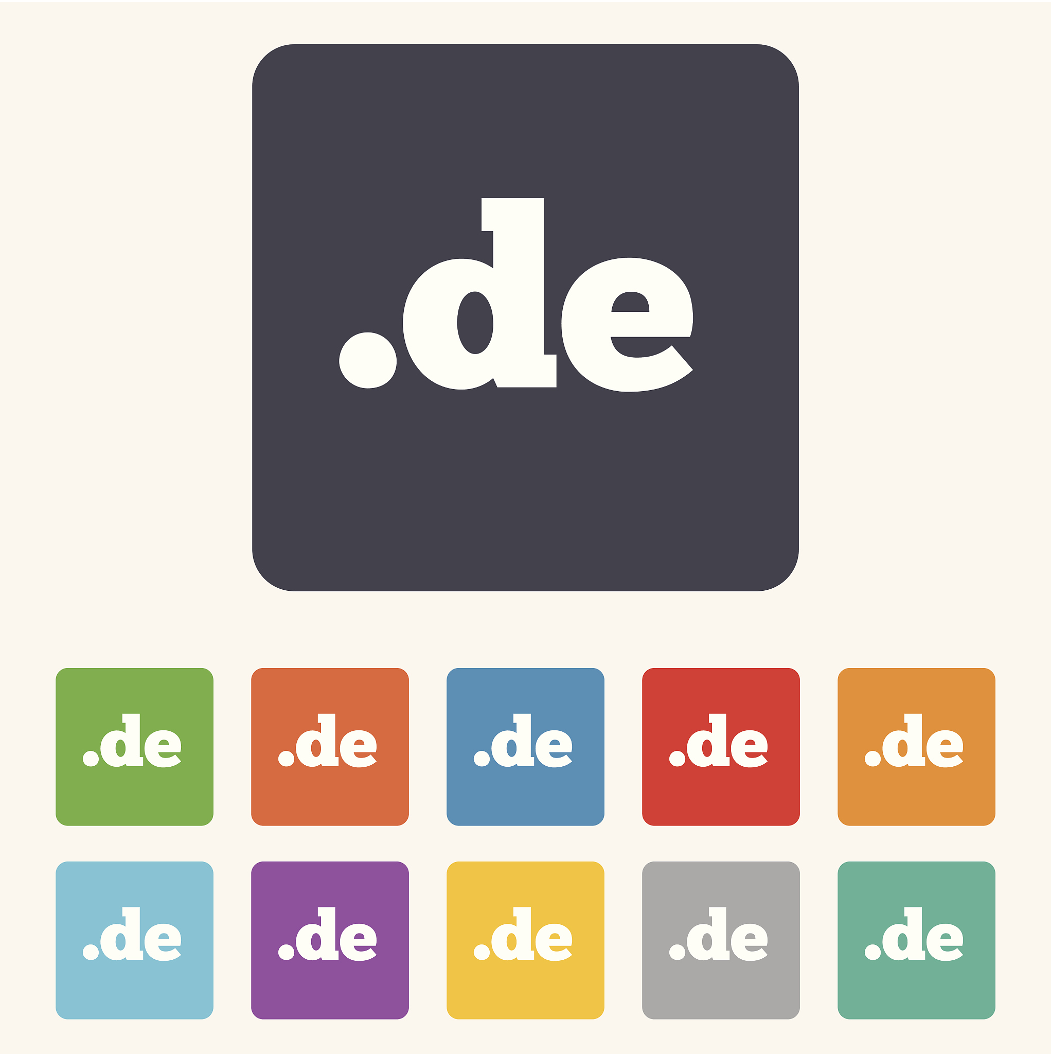 domain de sign icon. top-level internet domain