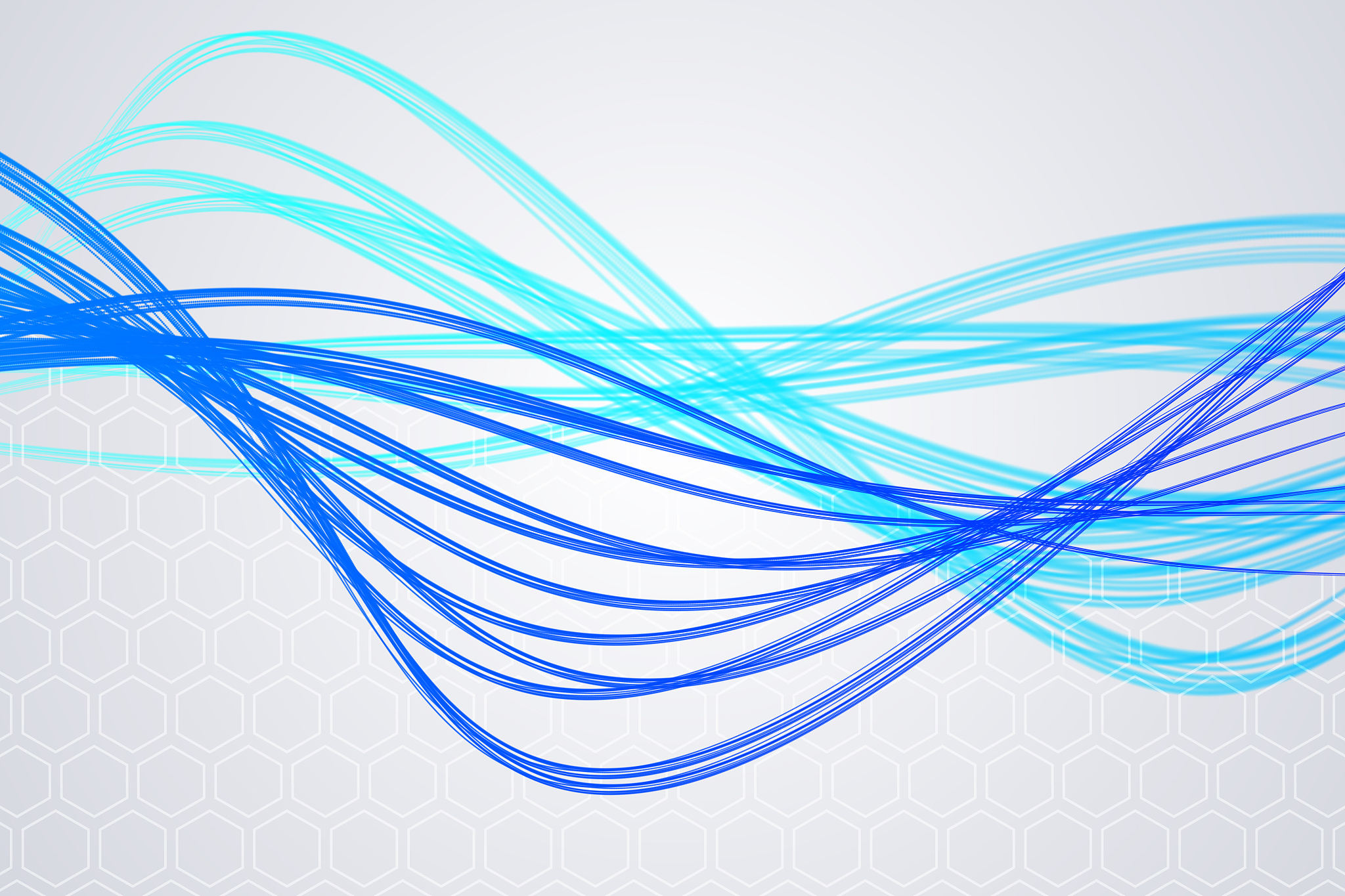 curved laser light design in blue