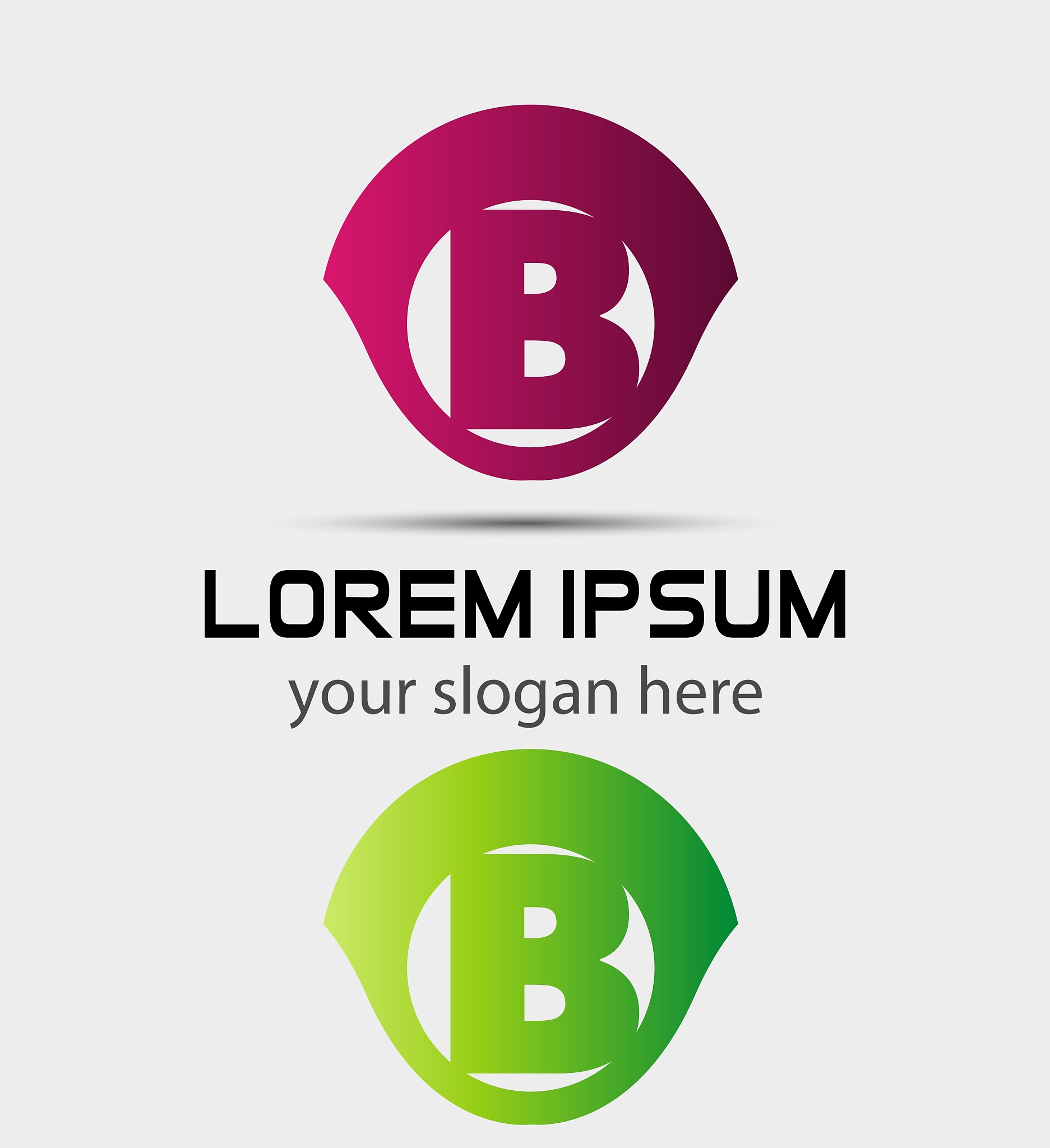 letter b logo icon design template elements