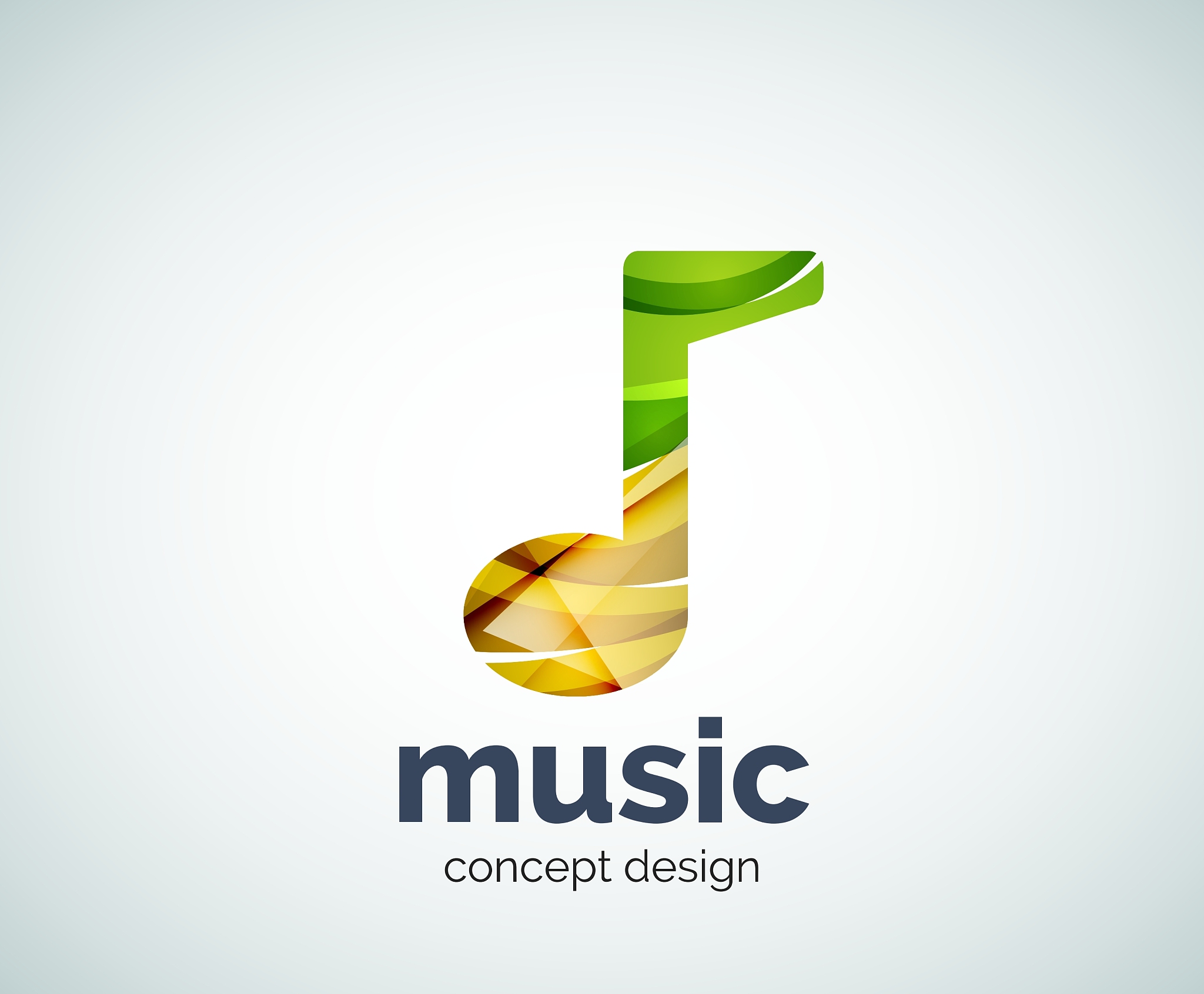 music note logo template