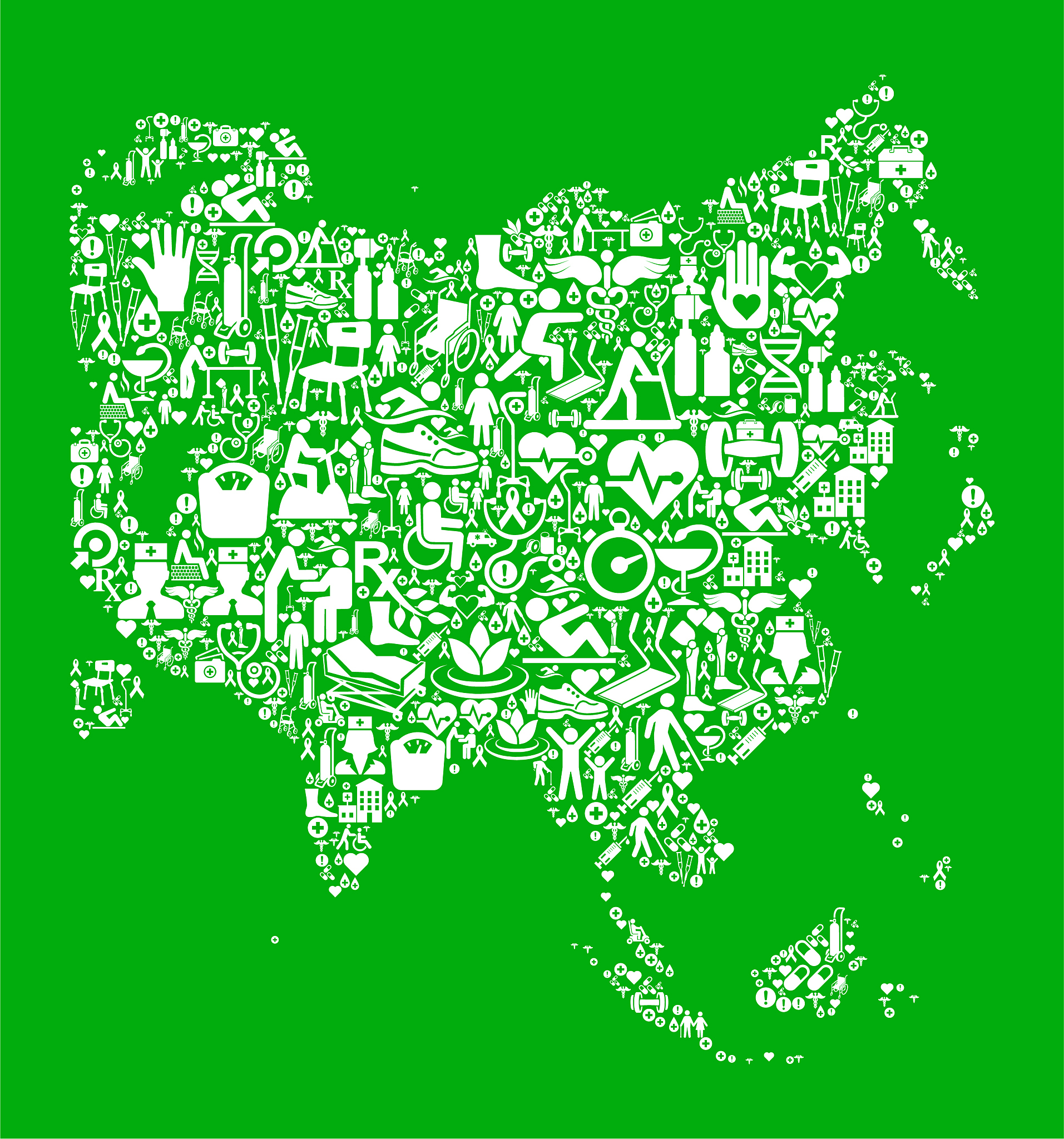 asia garden and gardening vector icon pattern