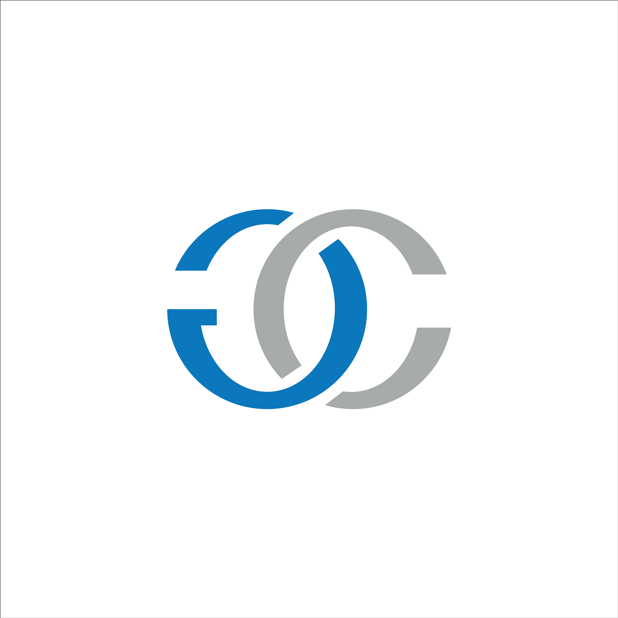 initial letter gc or cg logo design template