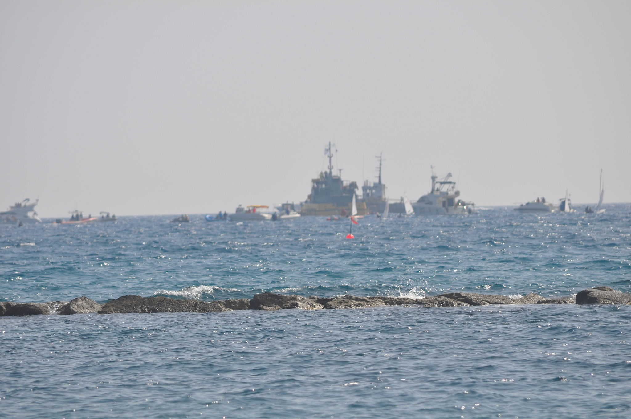 the beautiful boat in open sea