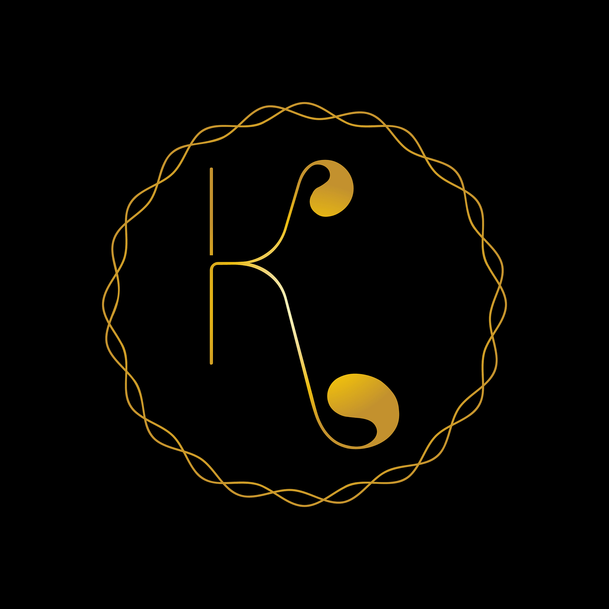 k luxury letter logo template in for restaurant