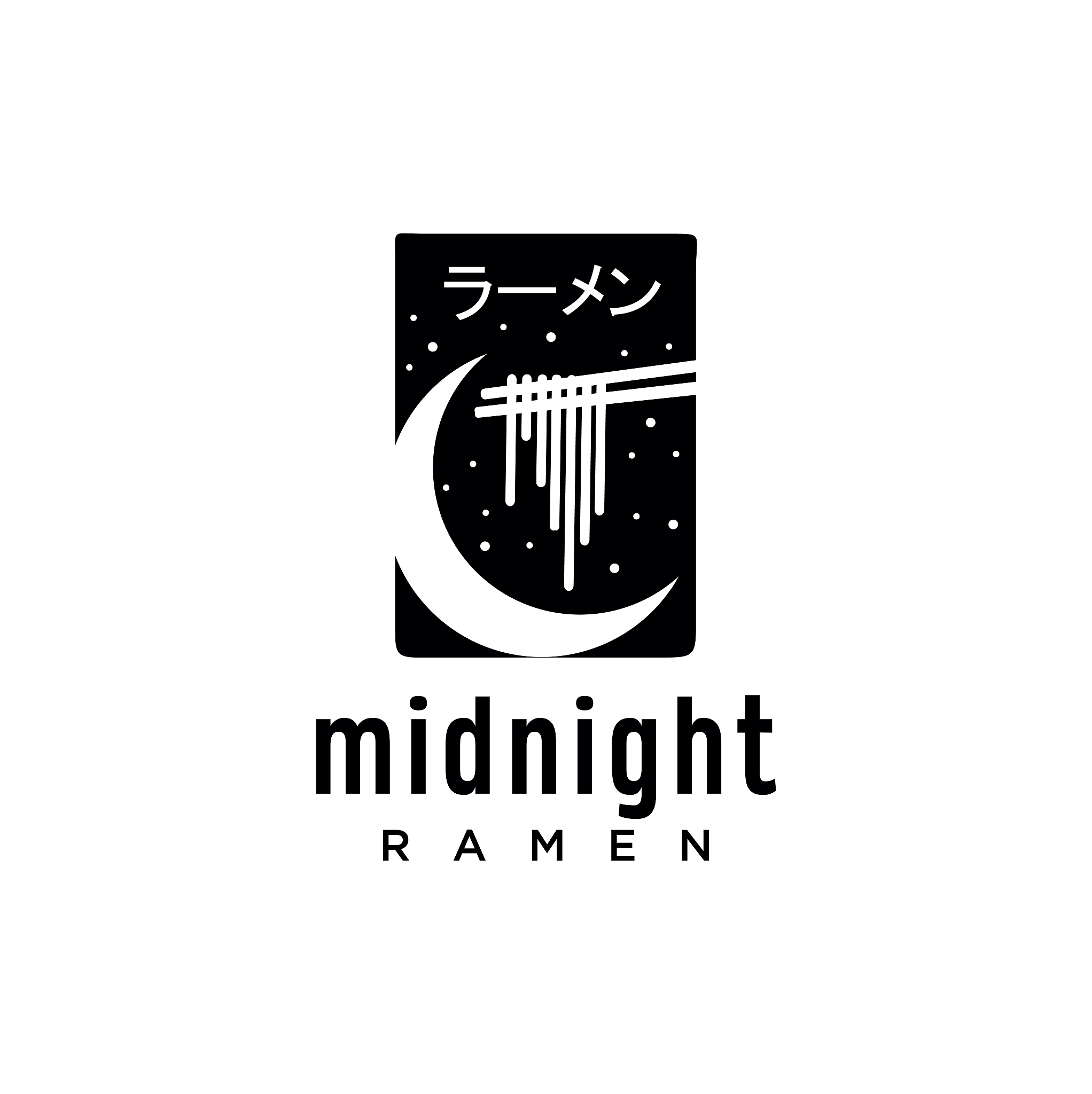 midnight ramen   black design vintage hipster retro. japanese ra