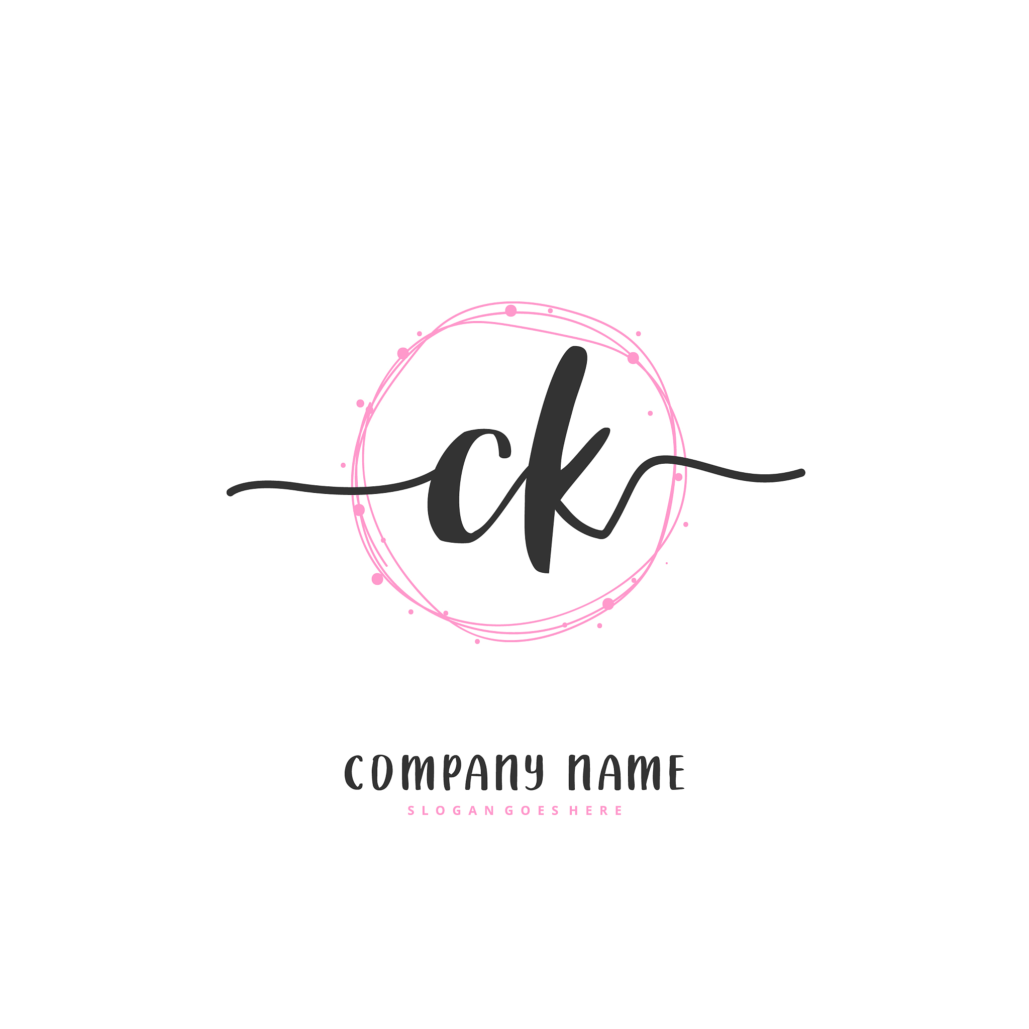 c k ck initial handwriting and signature logo