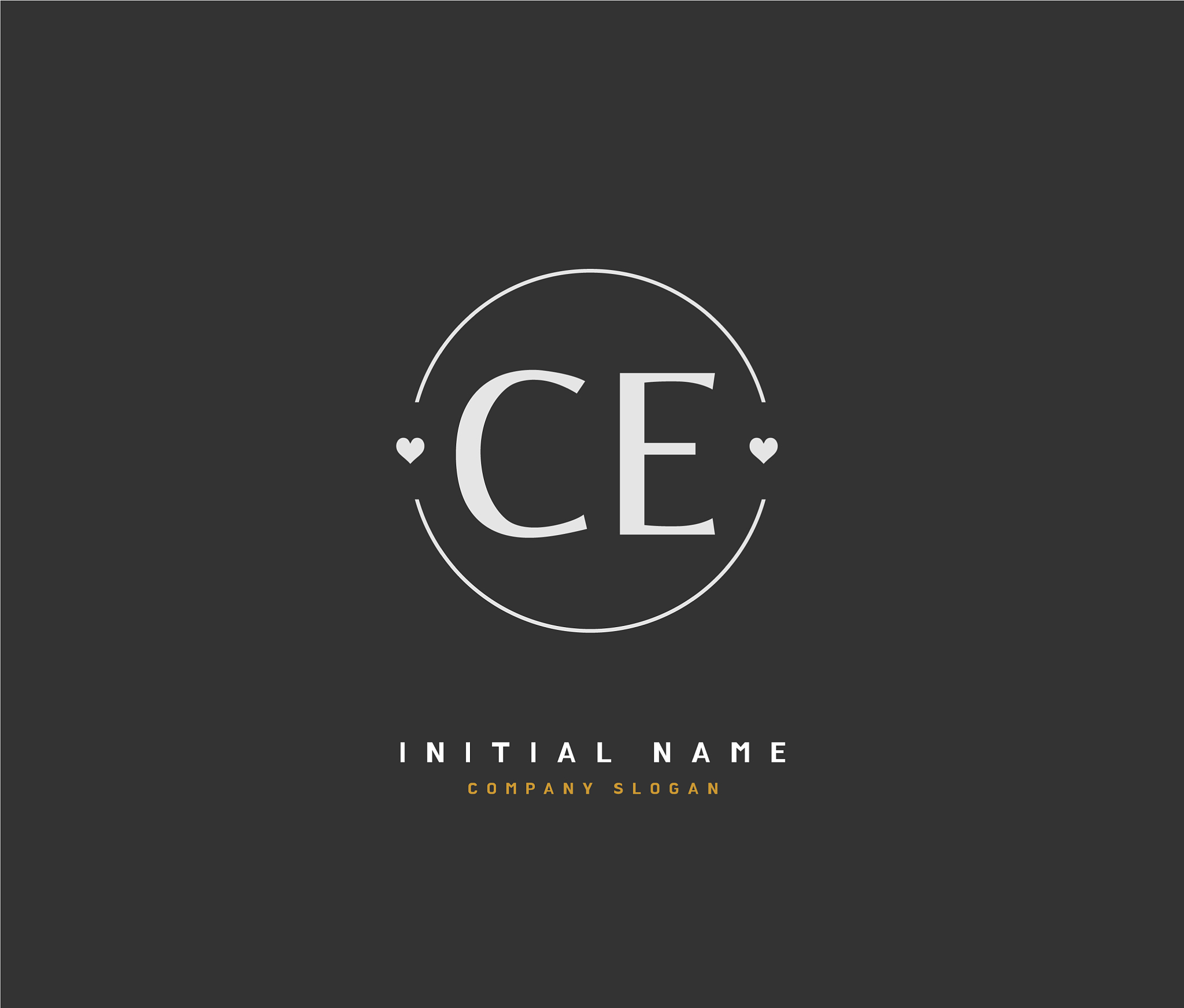 c e ce beauty initial logo handwriting logo of