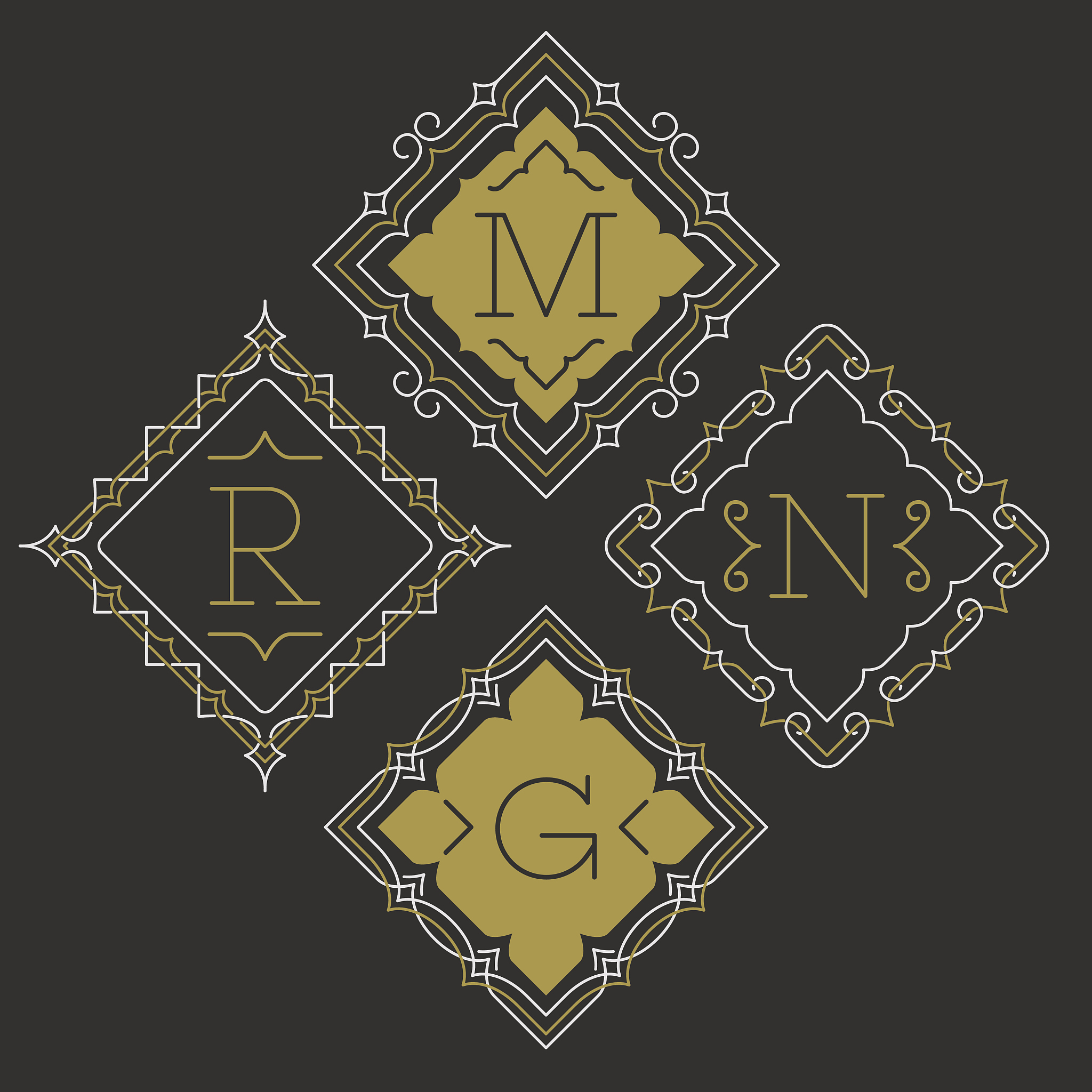 印有花压字品牌,英文字母m,英文字母r,英文字母<strong>g</strong>,英文字母n,商业广告