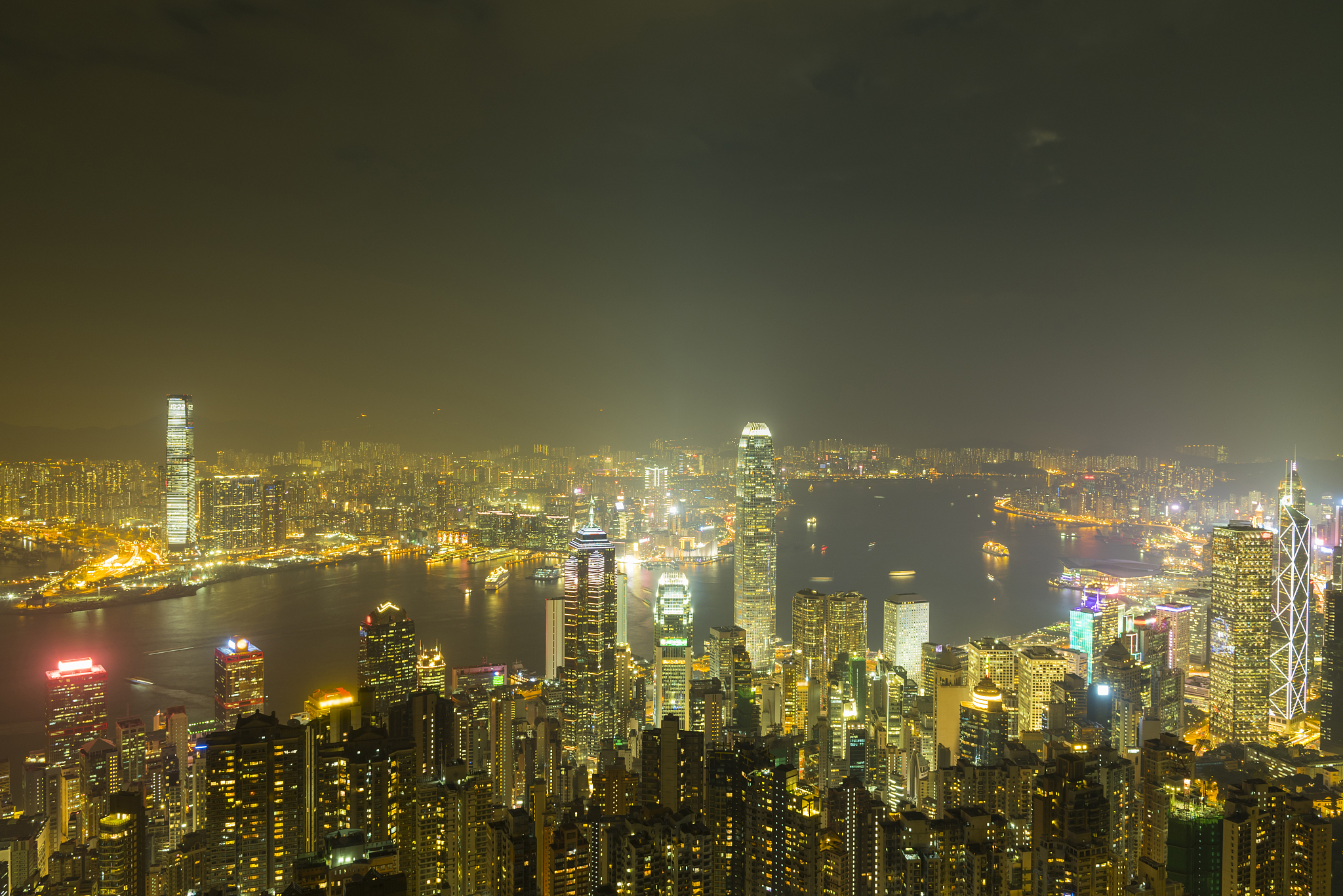 hong kong high angle view