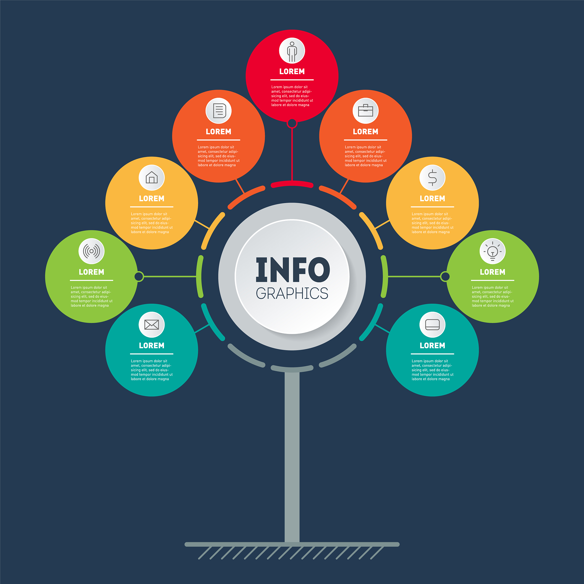 business presentation or infographics concept