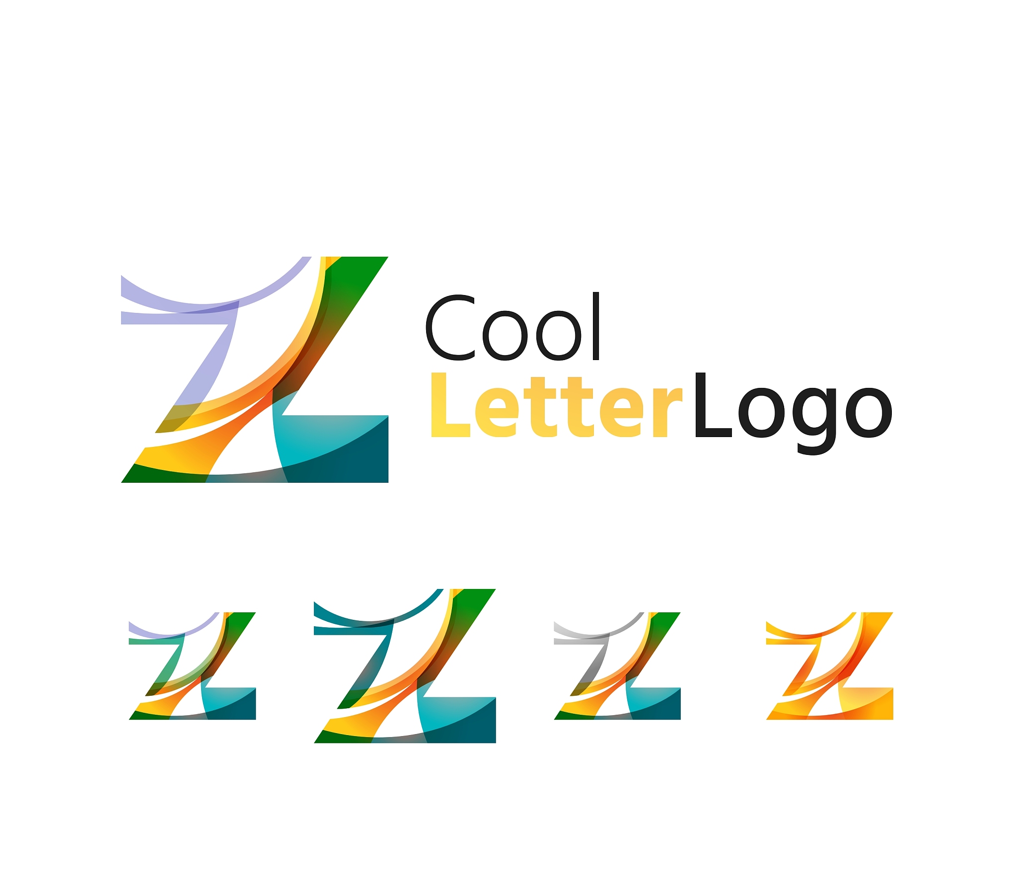 set of abstract z letter company logos business