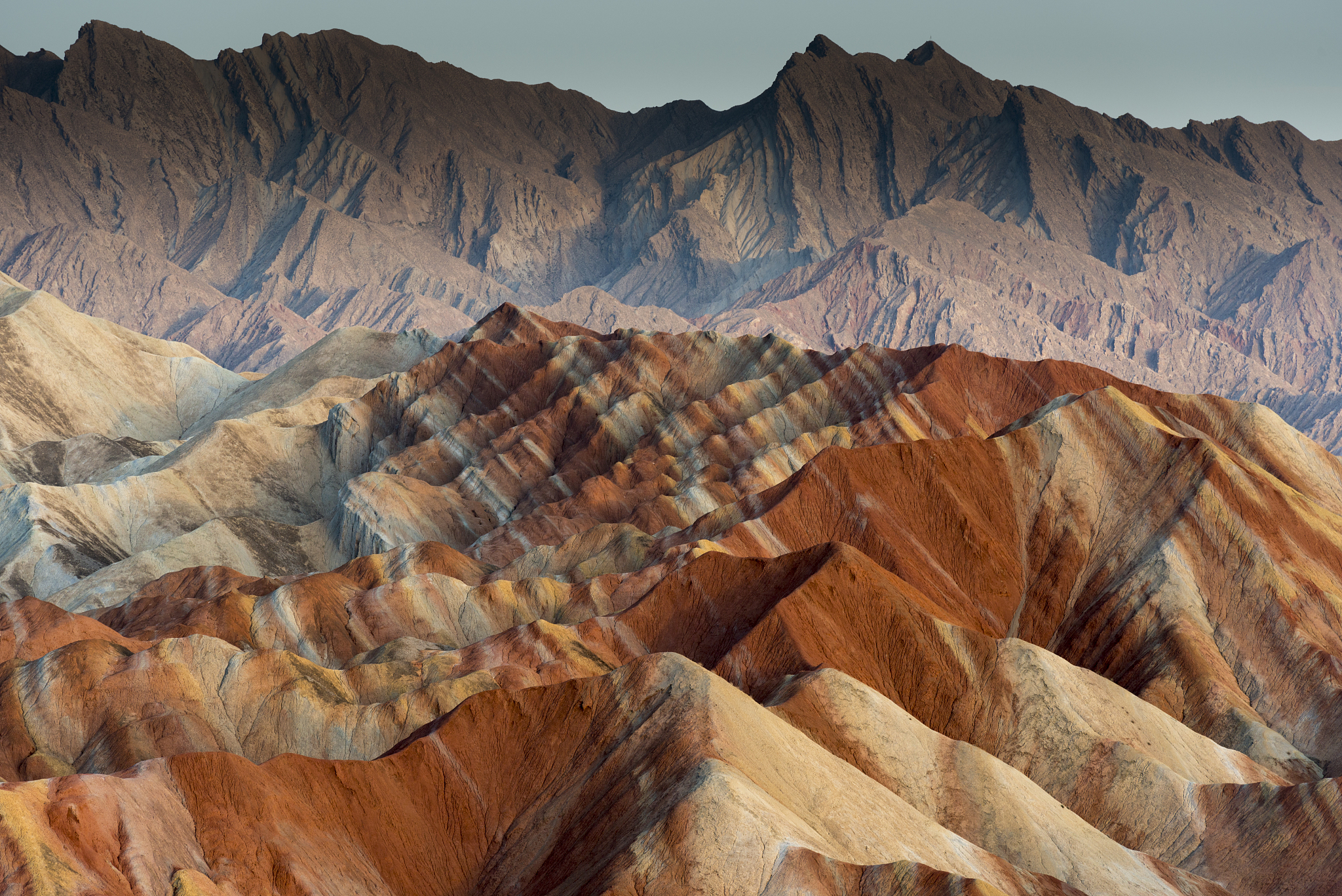 colorful mountain in danxia landform in zhangye, gansu of china