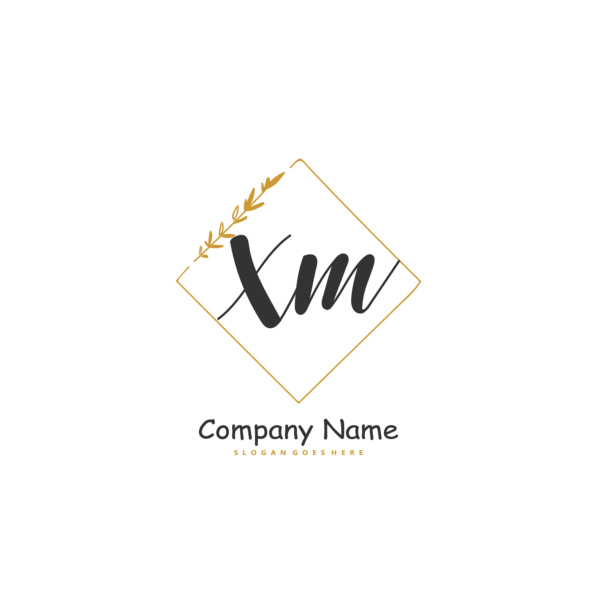 x m xm initial handwriting and signature logo