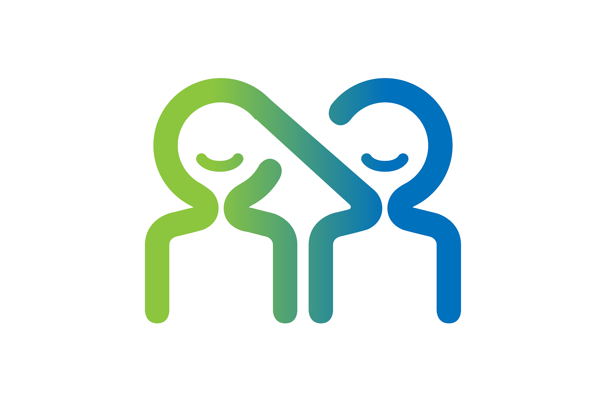 people couple connection share logo
