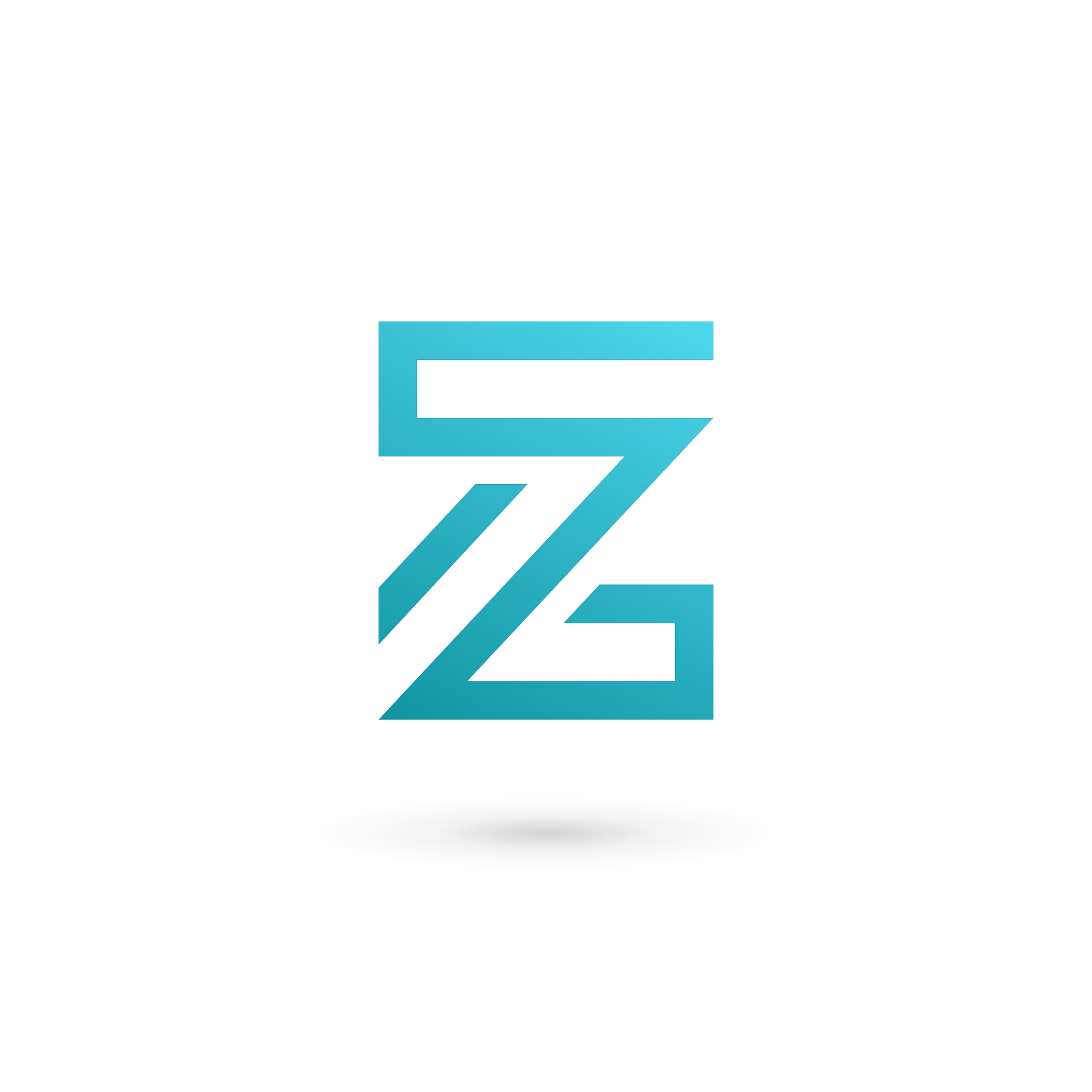 letter z number 2 logo icon design template