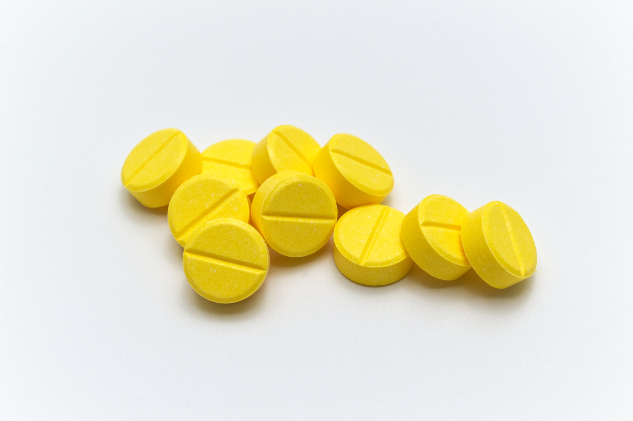 prescription drugs,medicine of tablets or pills with yellow colo