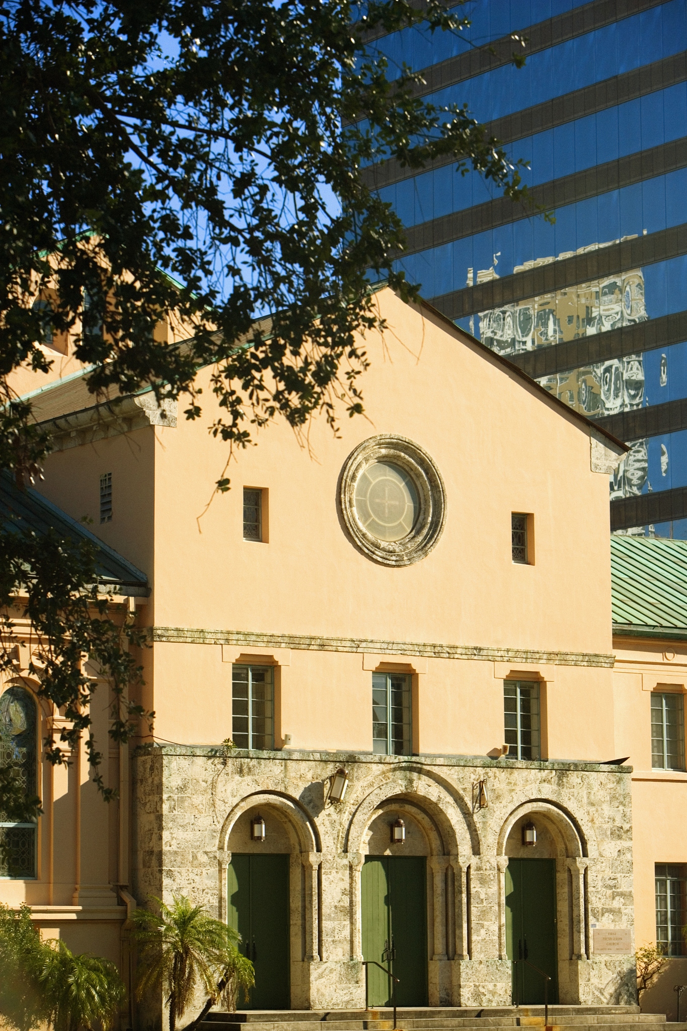 facade of a church, miami, florida, usa