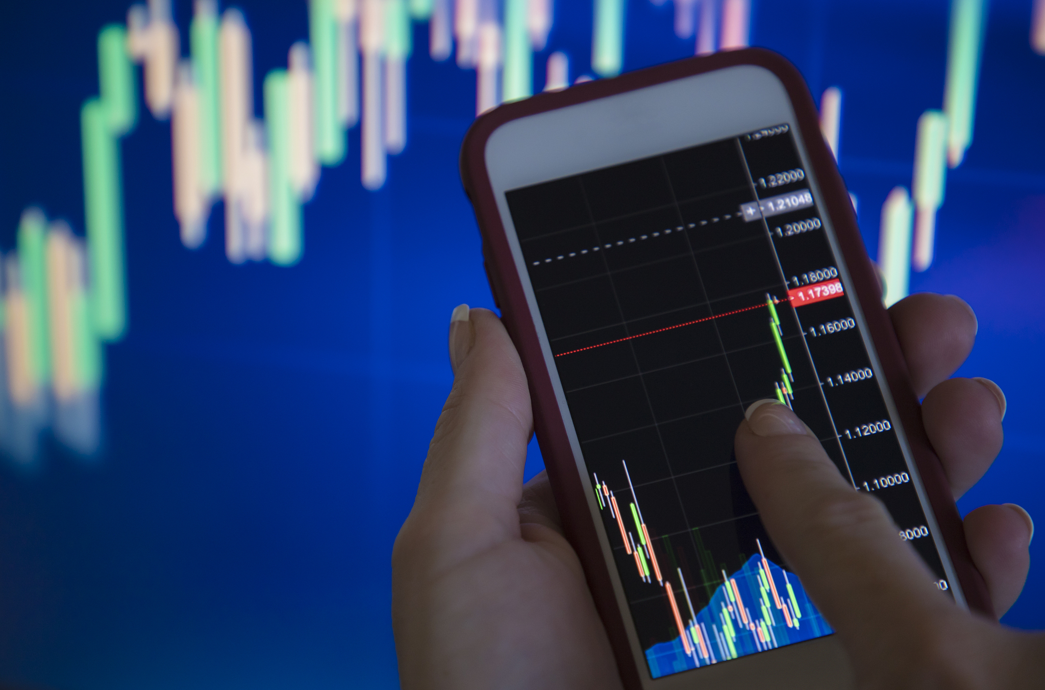 stock exchange data background