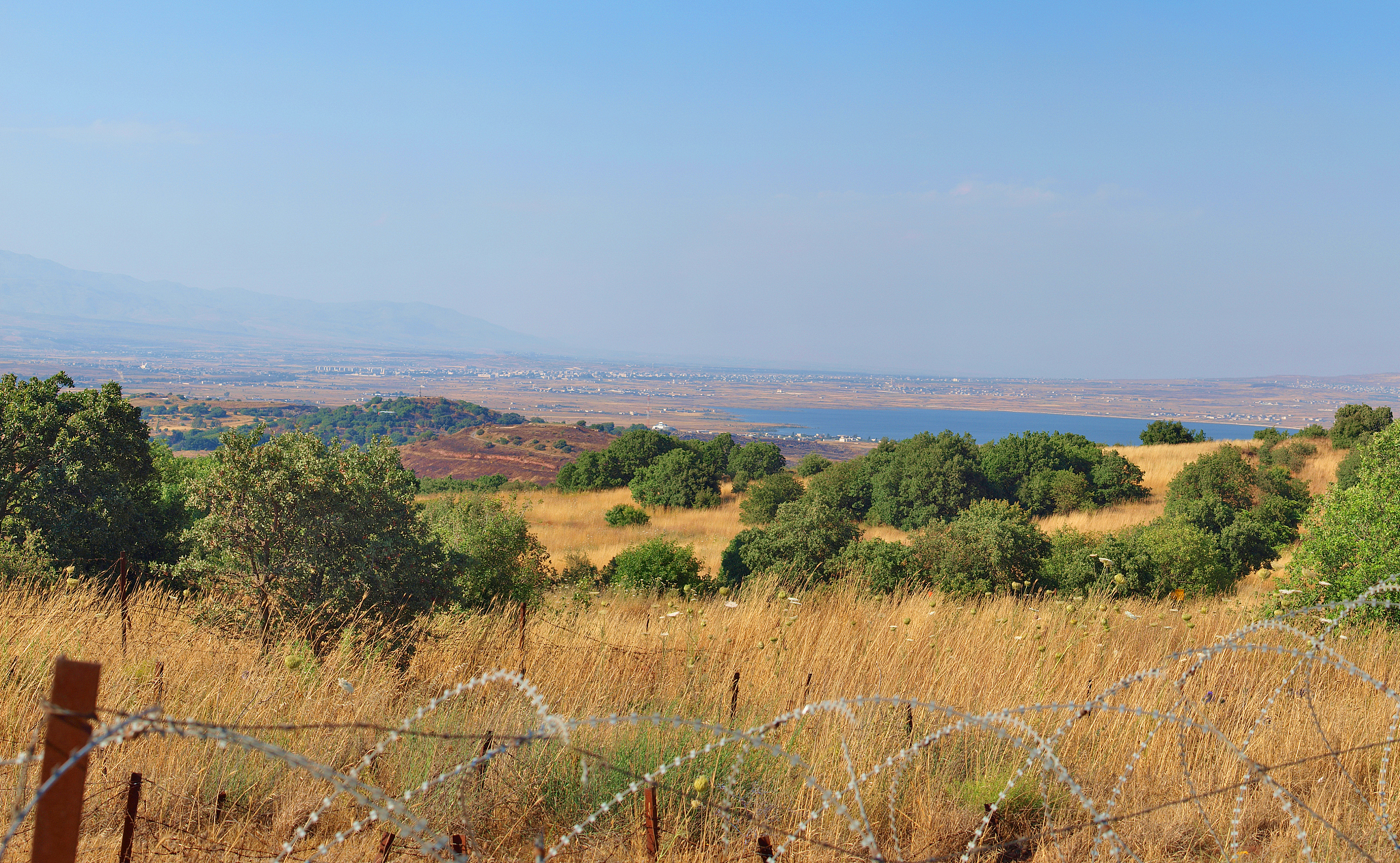 view on the territory of syria from the golan heights