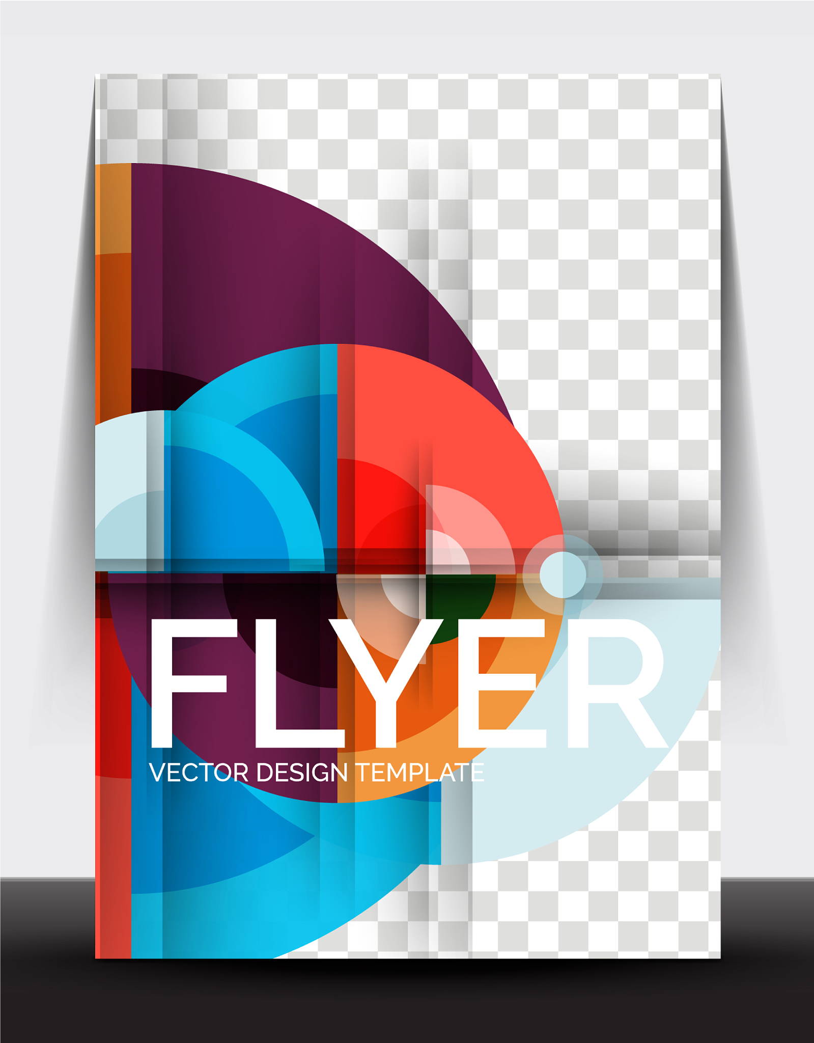 a4 flyer annual report circle design