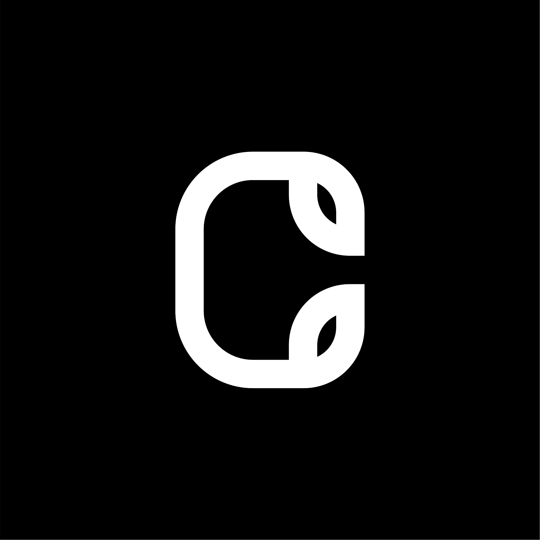 vector geometric leaf letter design c