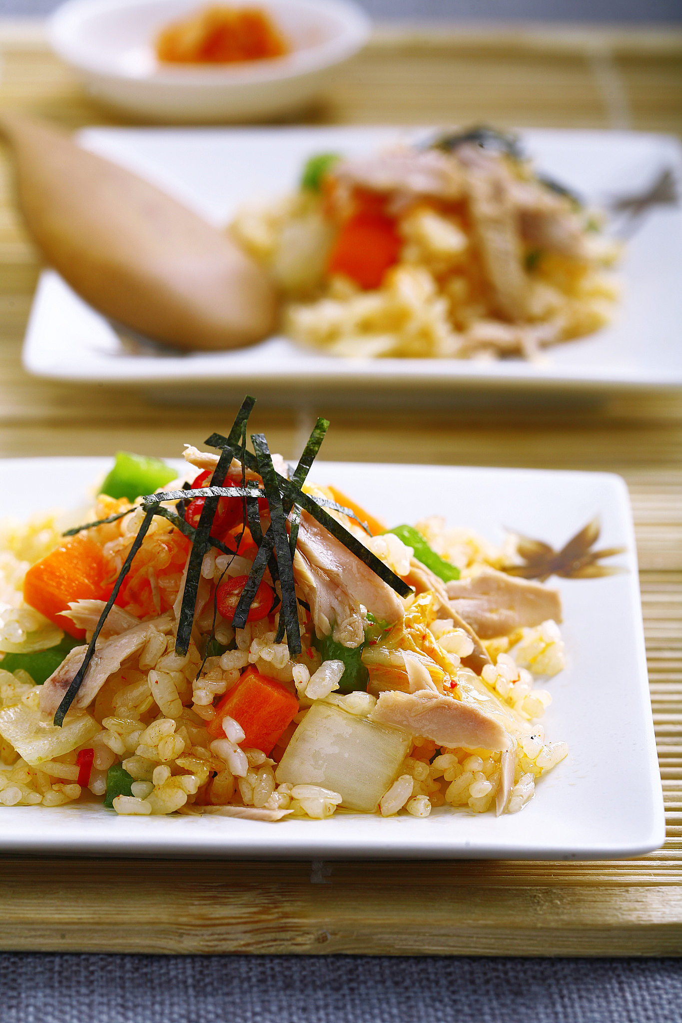金枪鱼泡菜炒饭