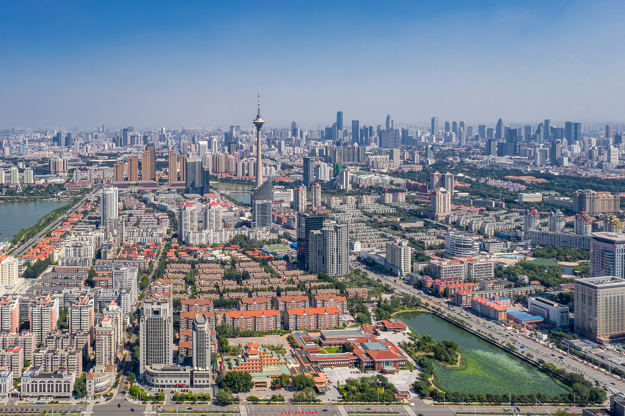 天津广播电视塔天津城市风光