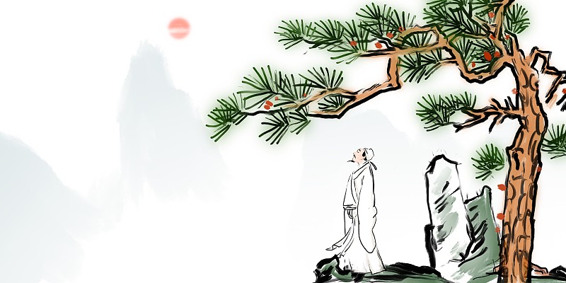 “亭亭山上松，瑟瑟谷中风”的出处及含义 - 古诗文赏析