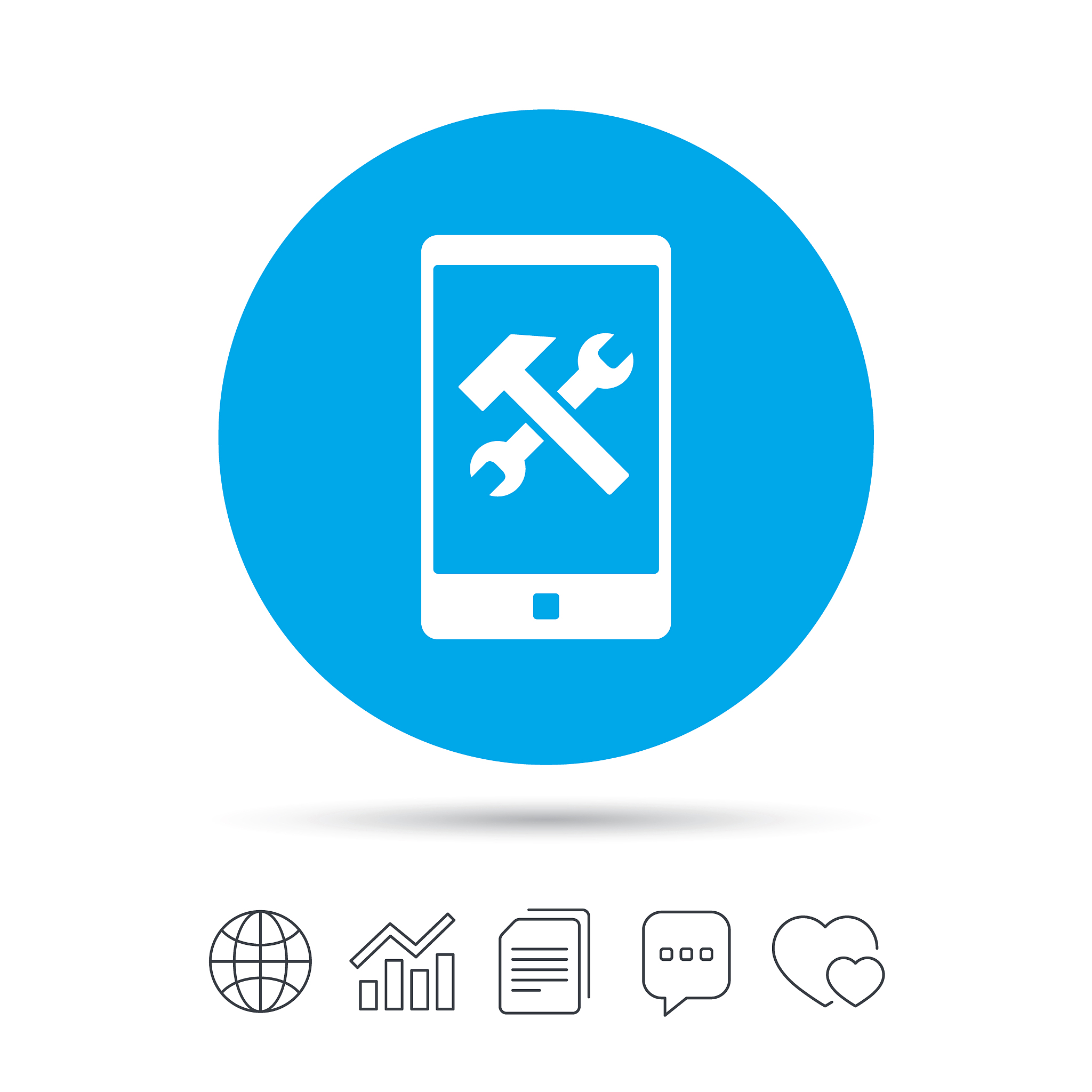 smartphone repair sign icon service symbol