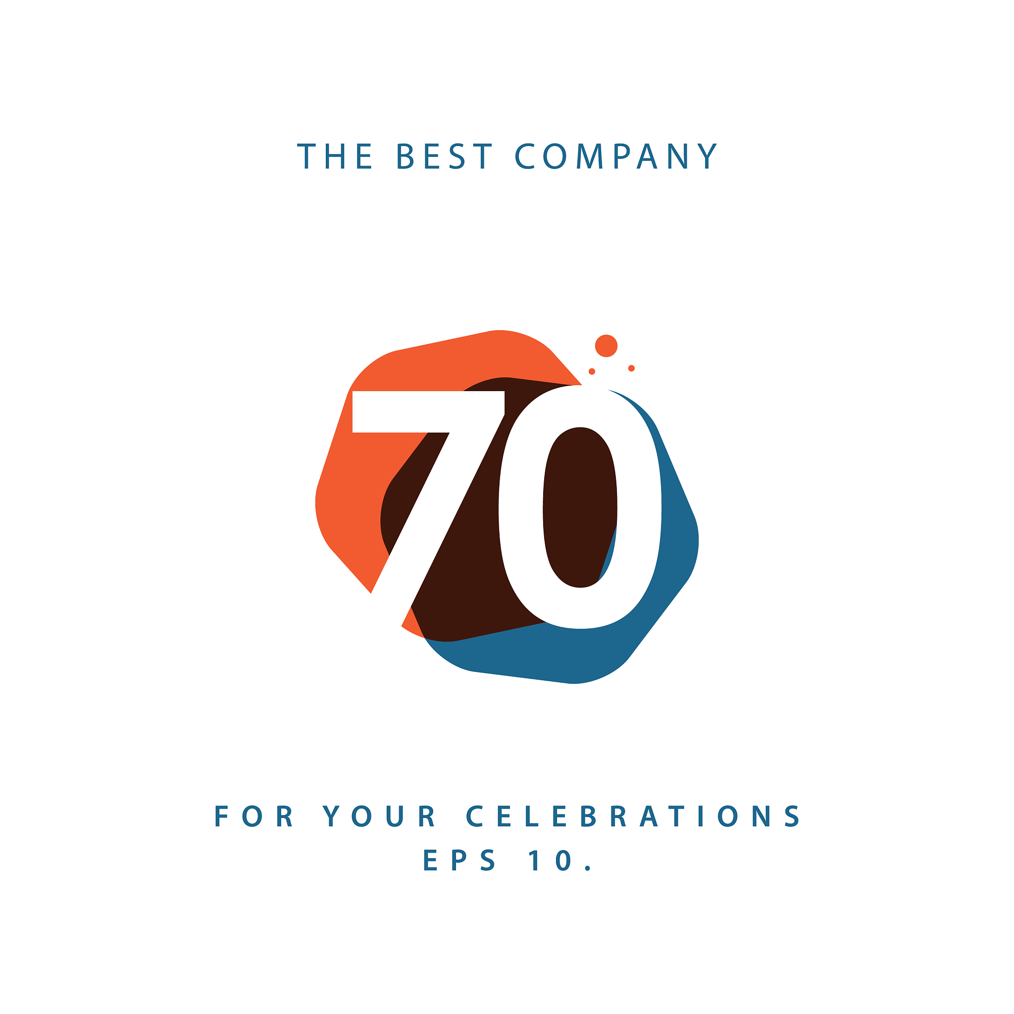 70 year anniversary template design