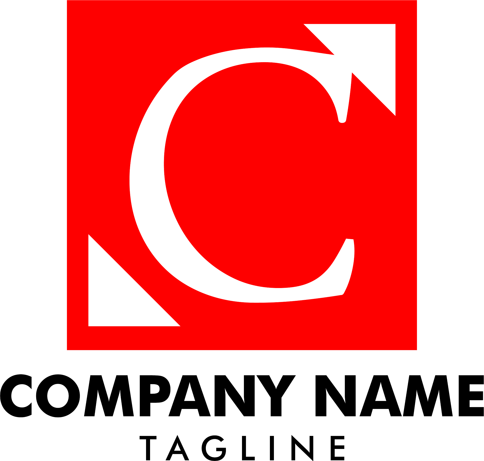 initial letter c logo template design
