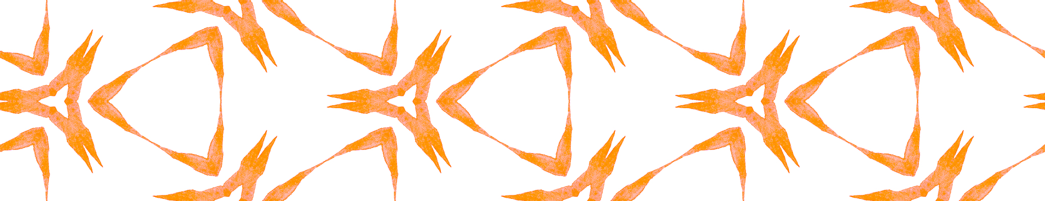 orange geometric foliage seamless border scroll. g
