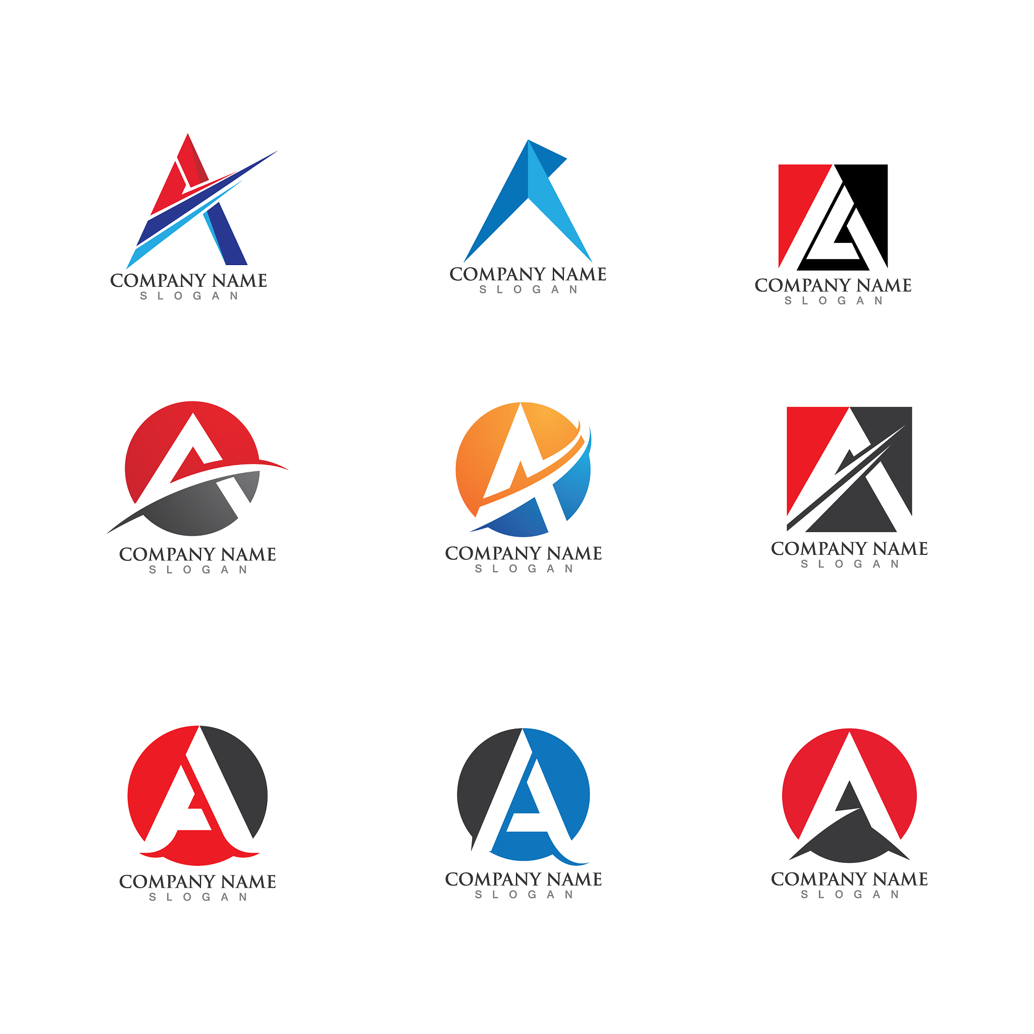 a letter logo template
