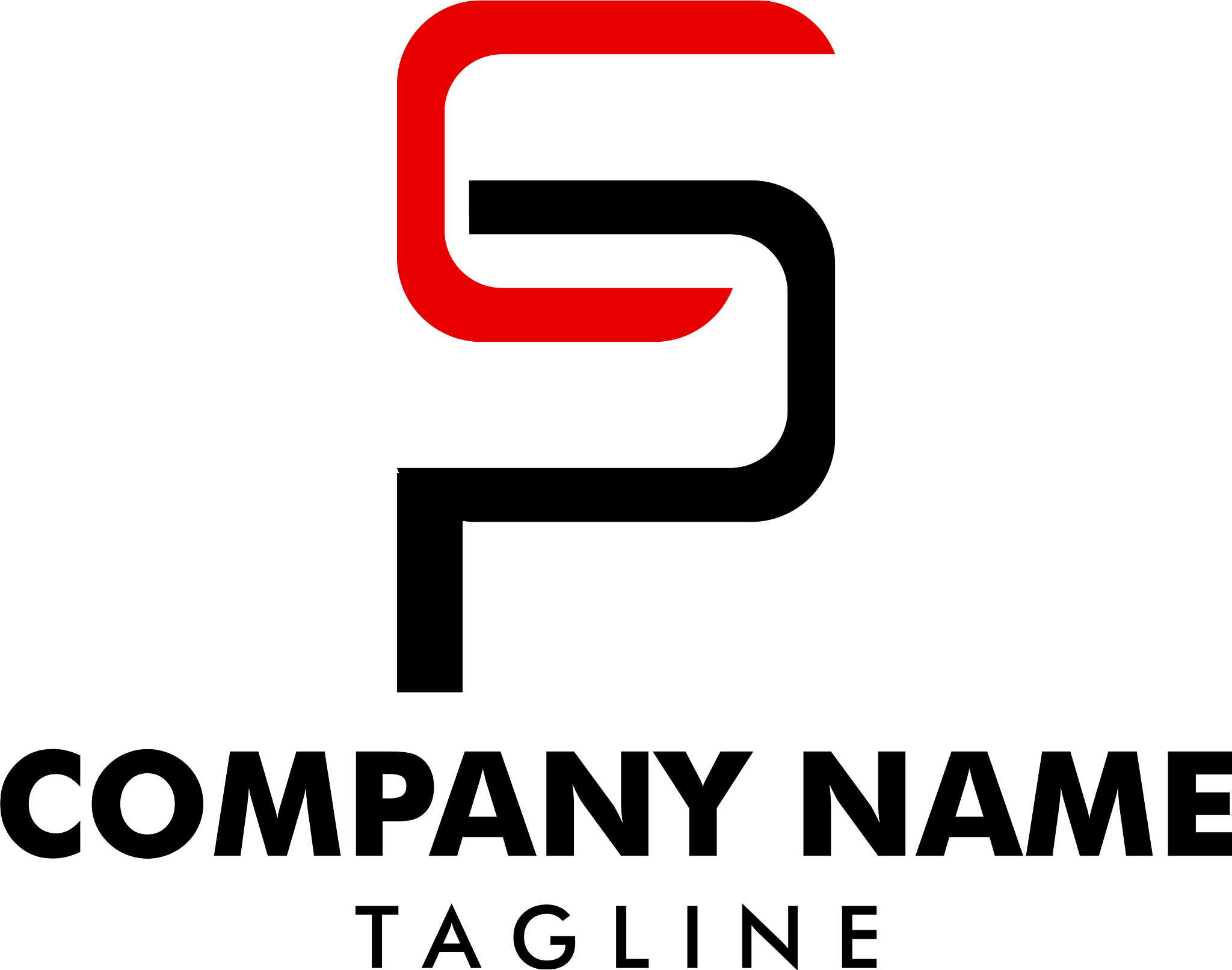 initial letter sp logo template