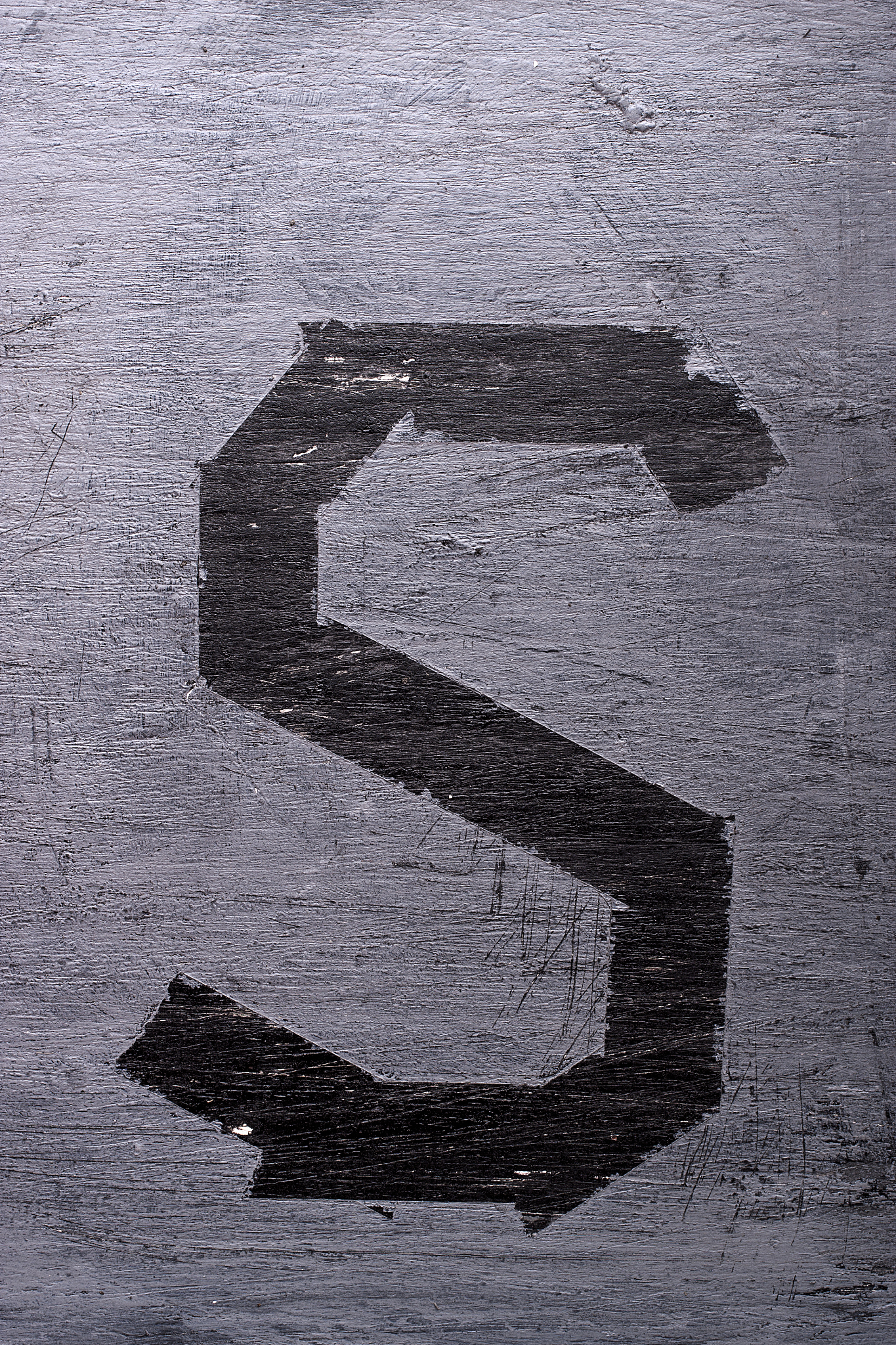black grunge alphabet. letter s