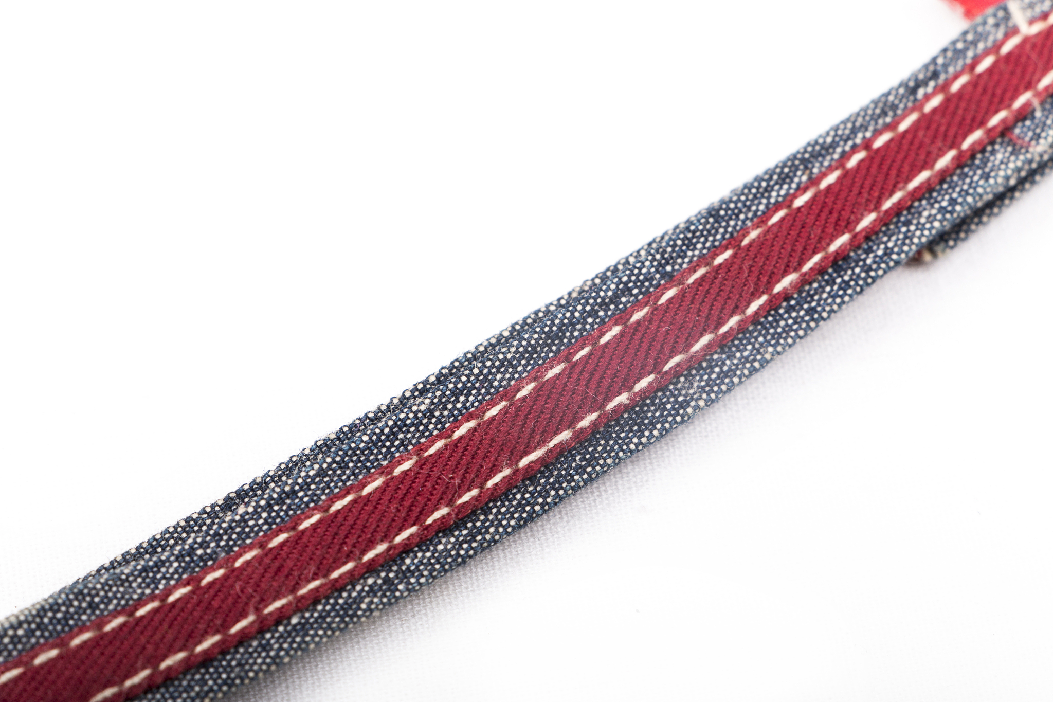 close-up of textile over white background