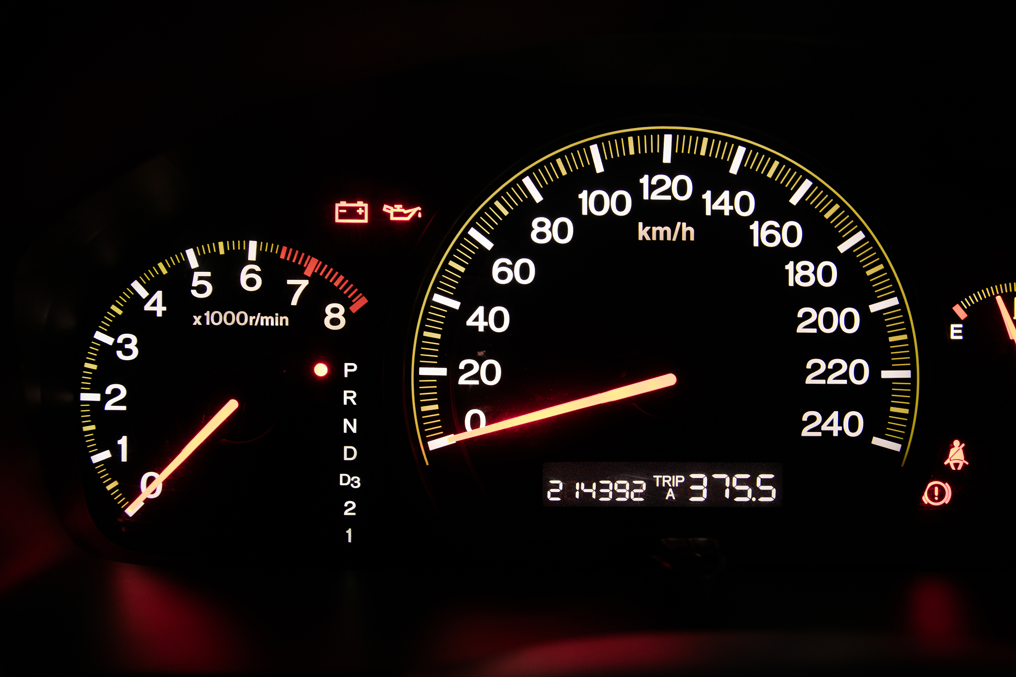 closeup car dashboard