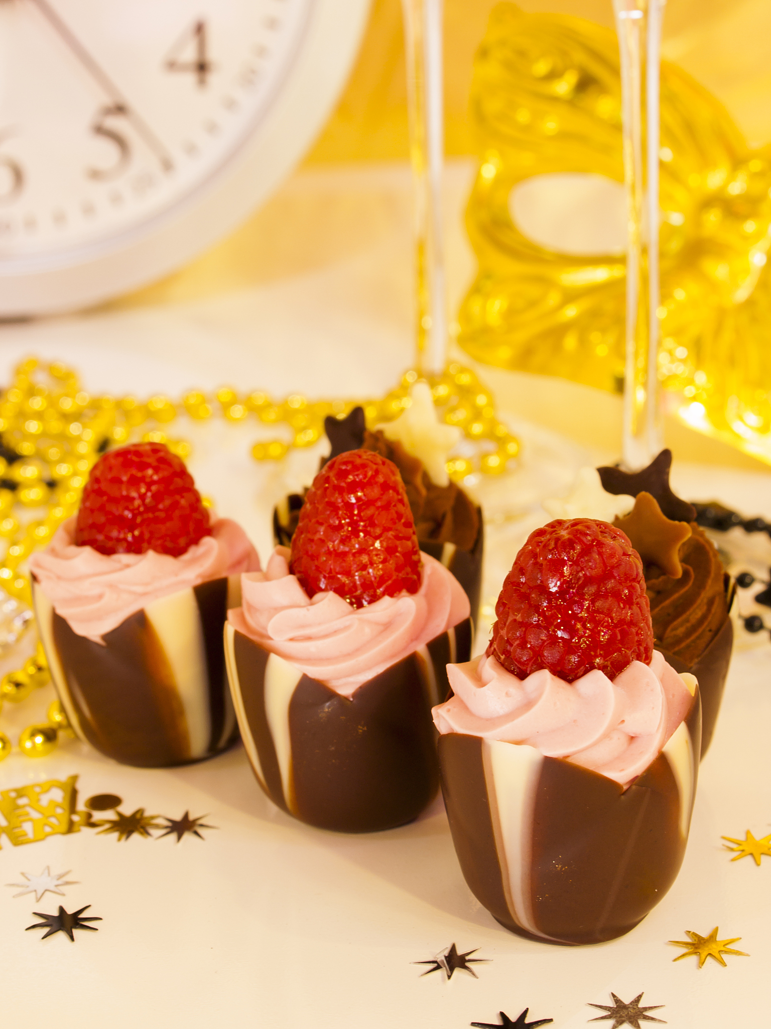 assorted petite party pastries