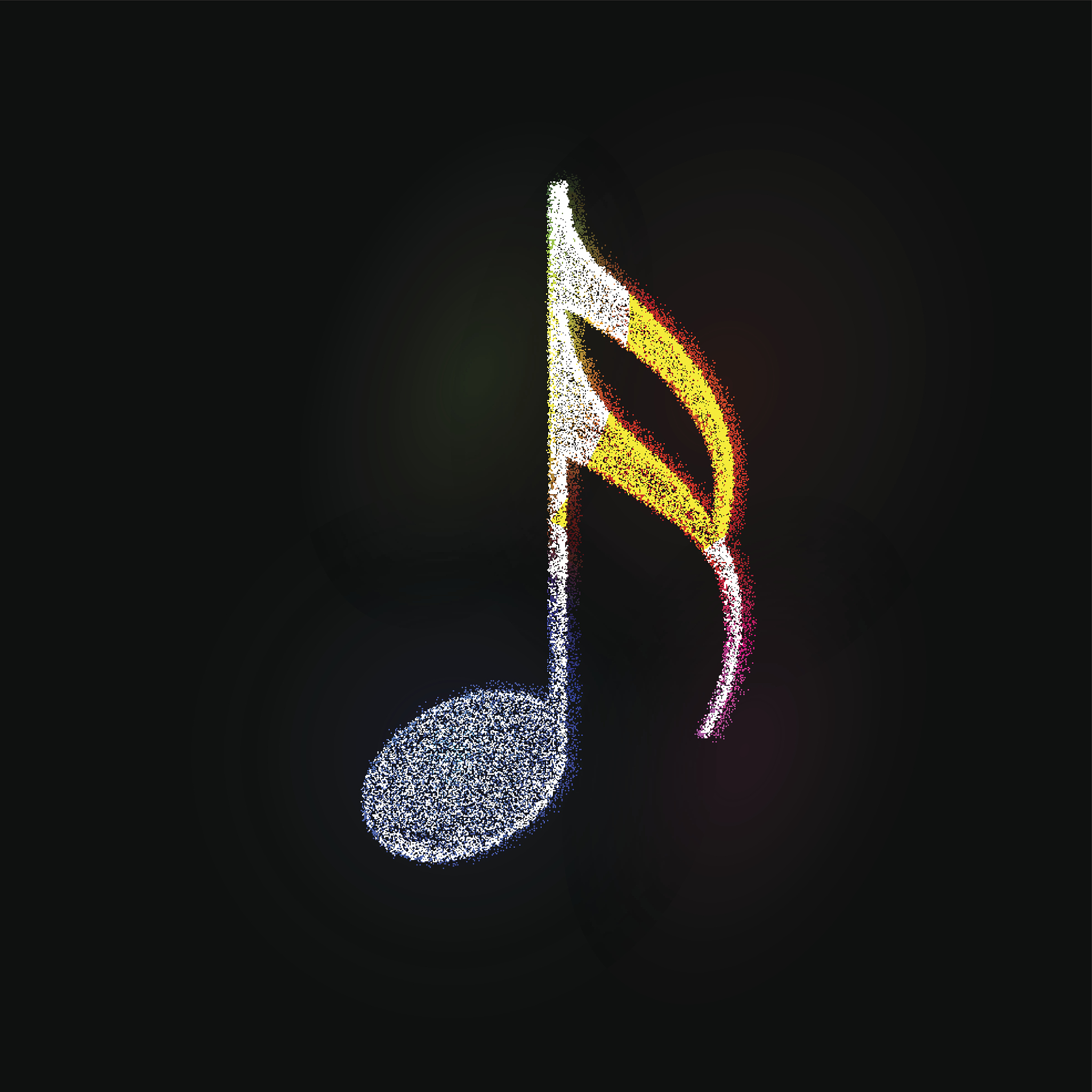 abstract music notes design