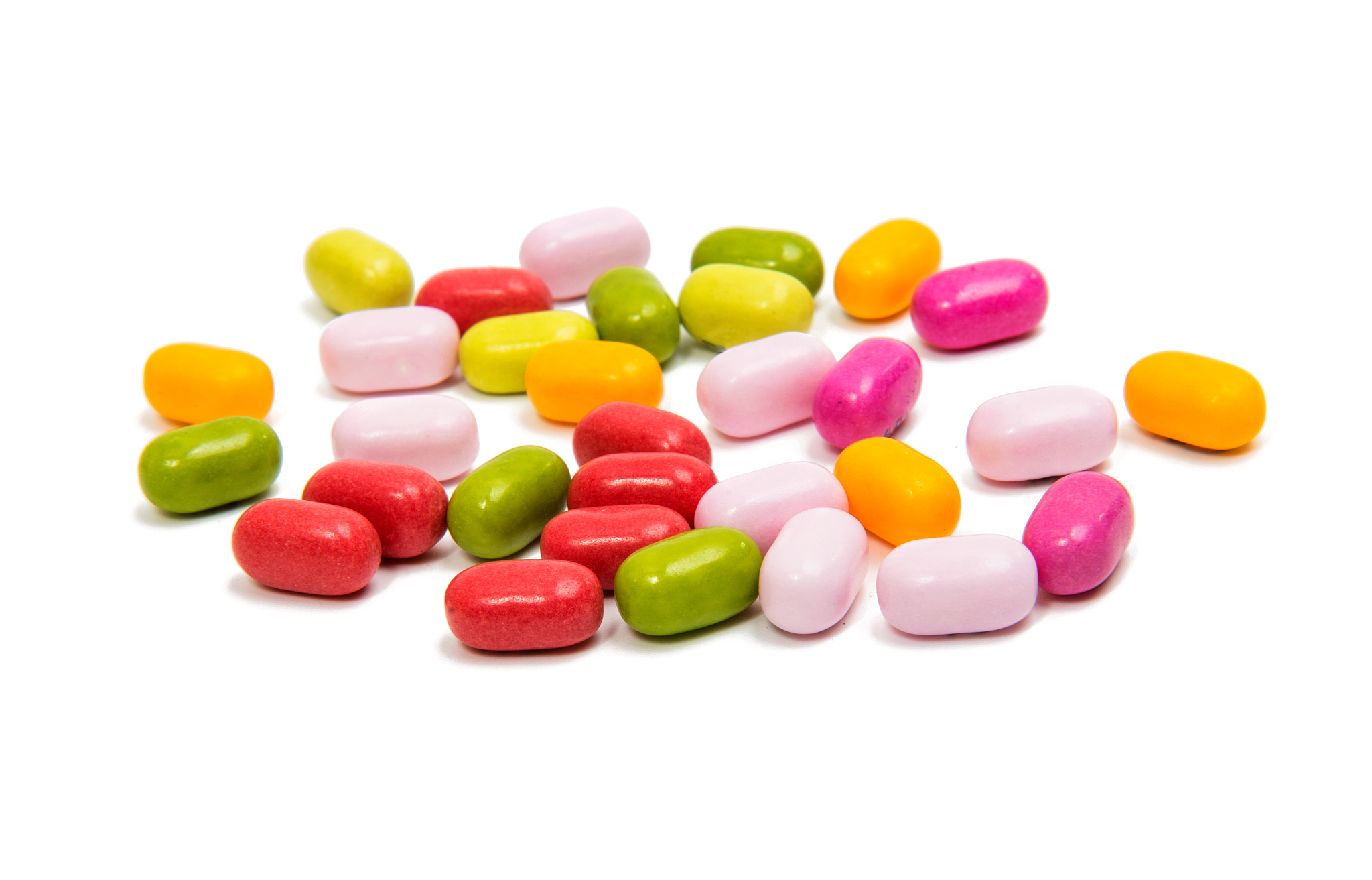 color jelly beans isolated