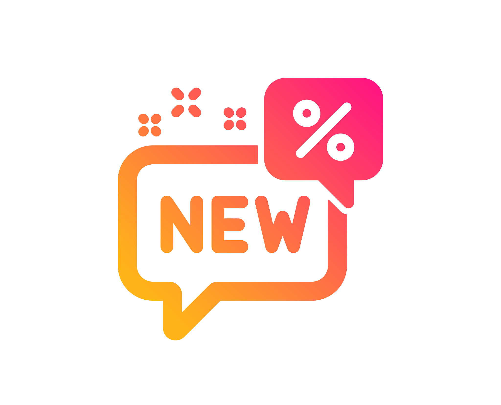 new discount icon sale shopping sign