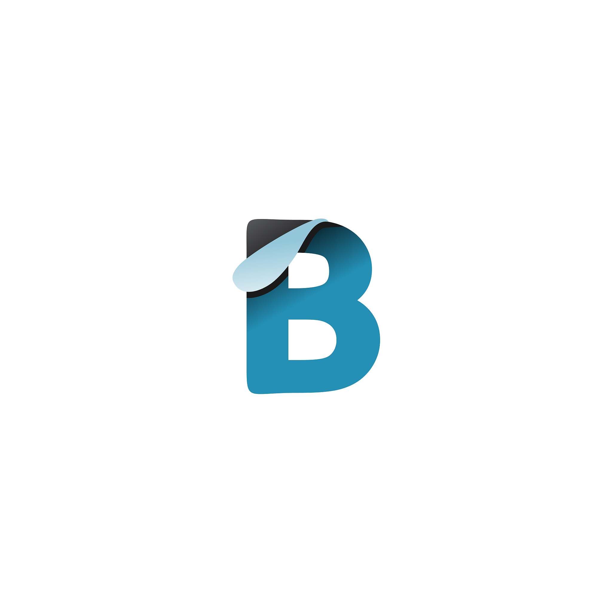 b folded letter logo inspirations