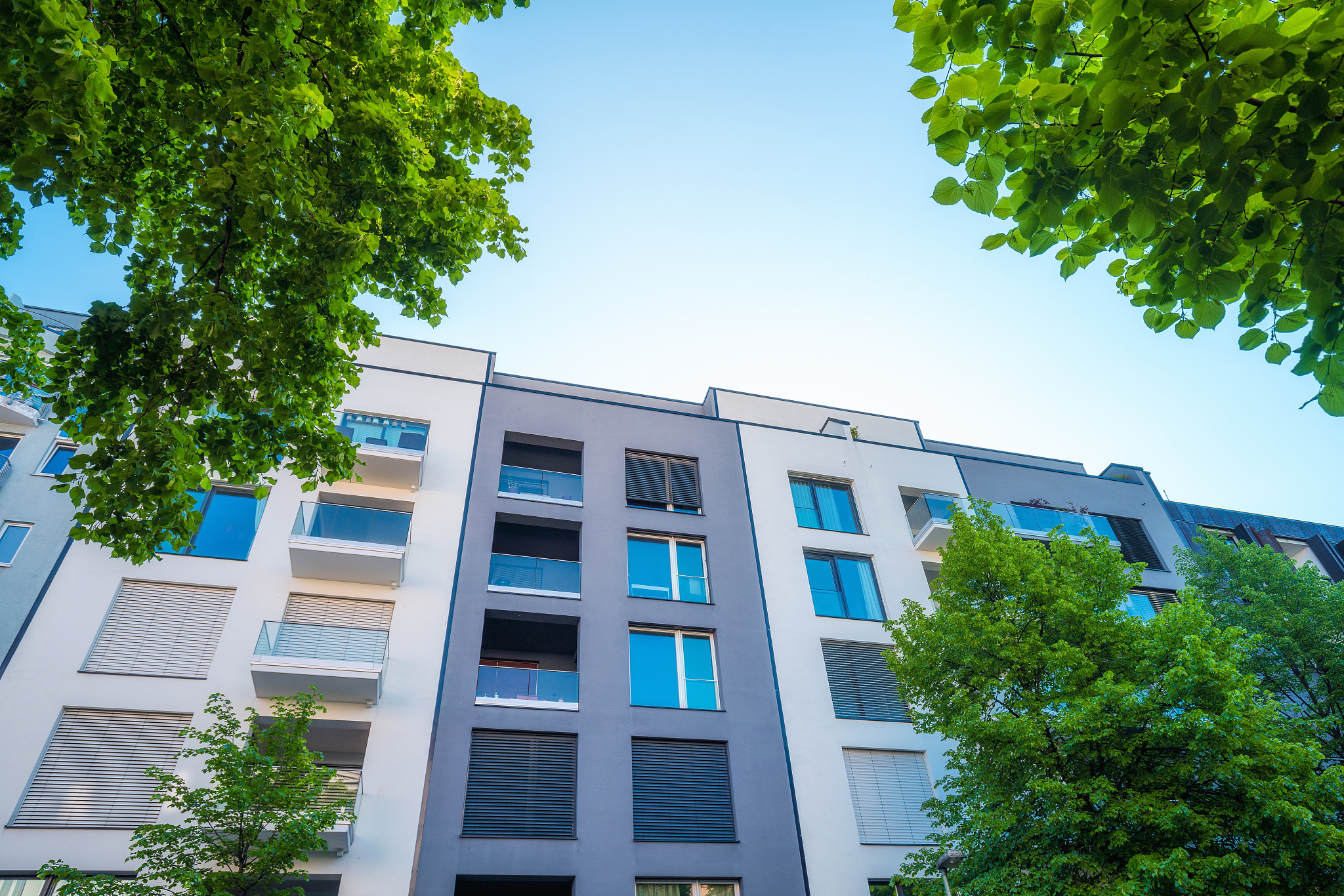 new modern apartment houses in berlin, germany