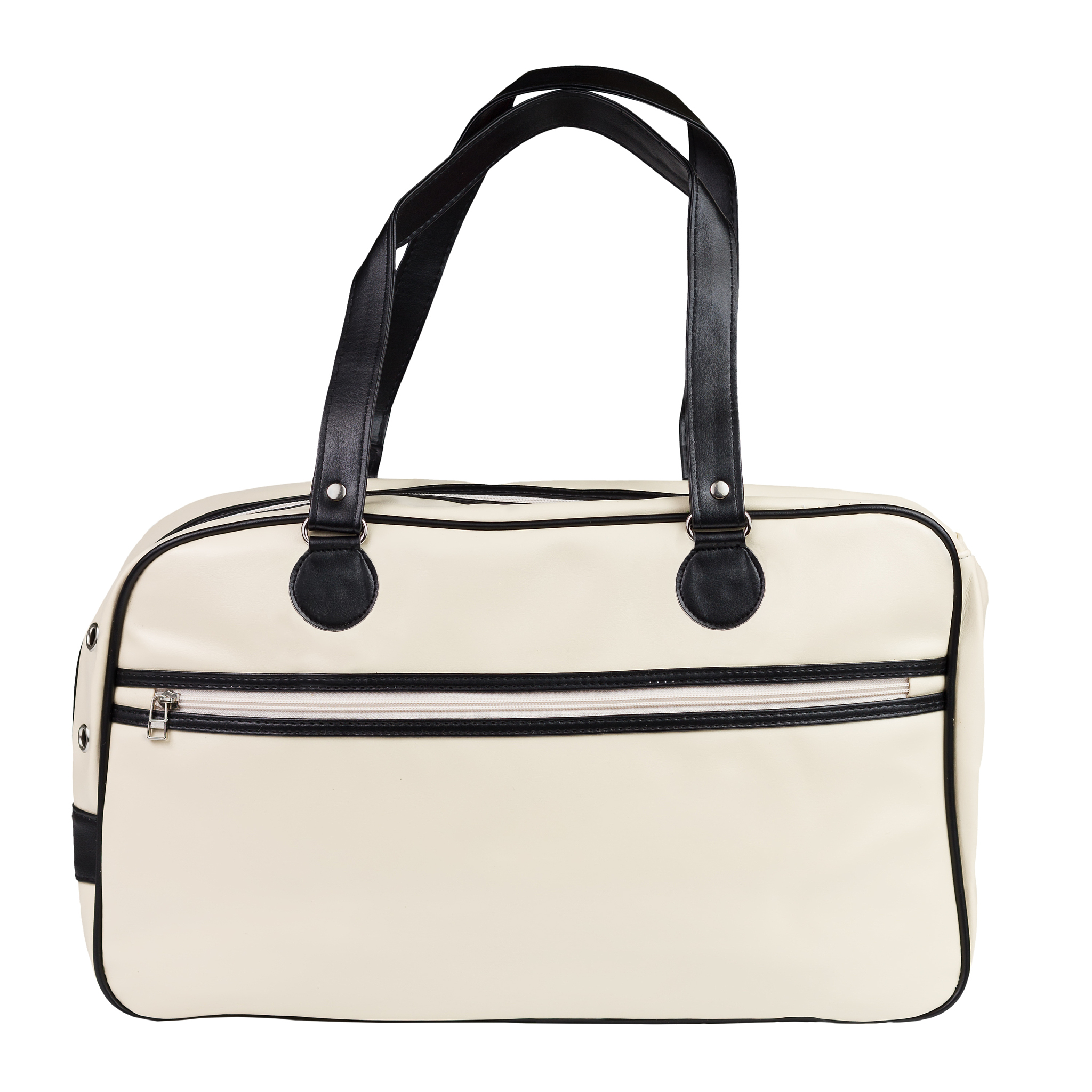 black leather bag