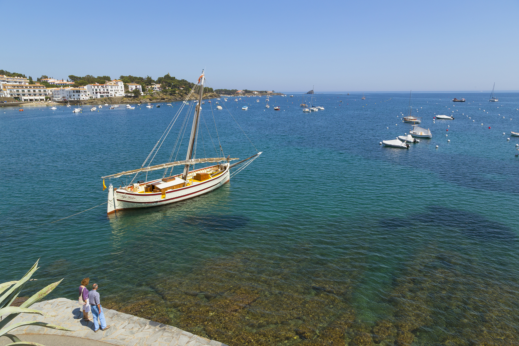 view of the bay and the town