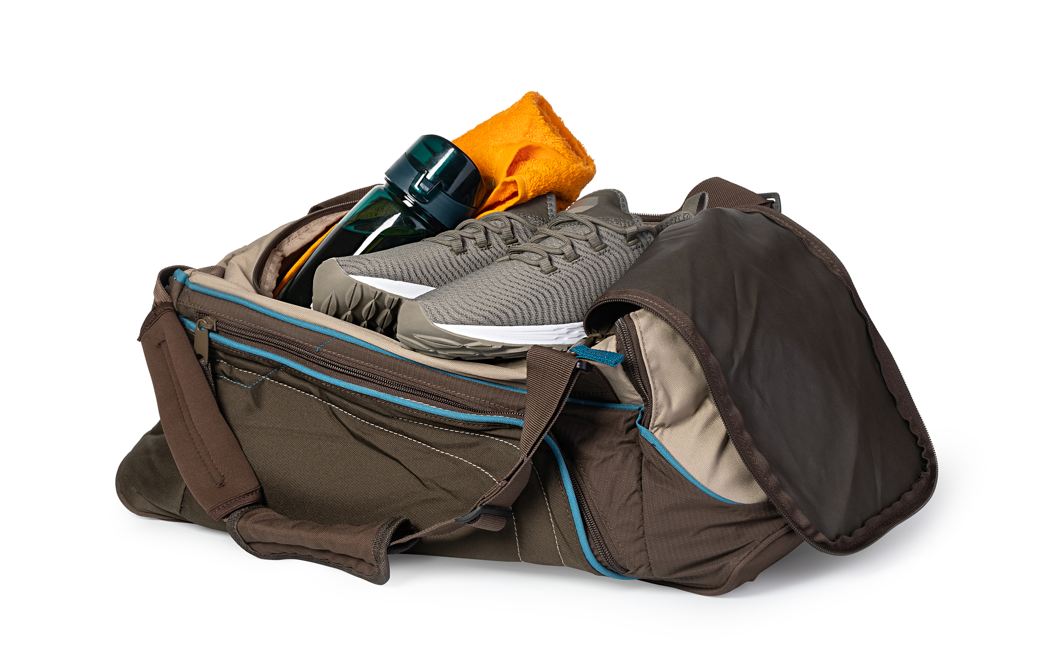 sports bag with sports equipment