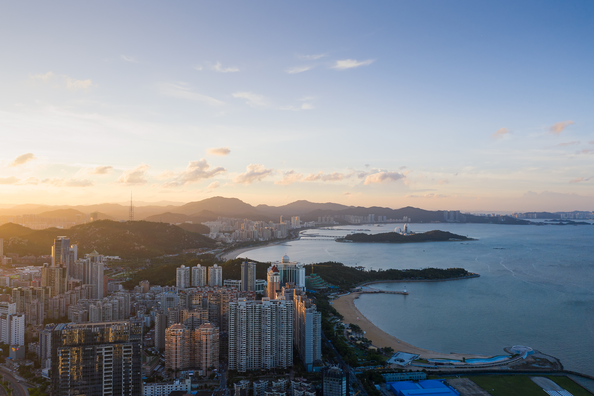 广东省珠海海岸线航拍