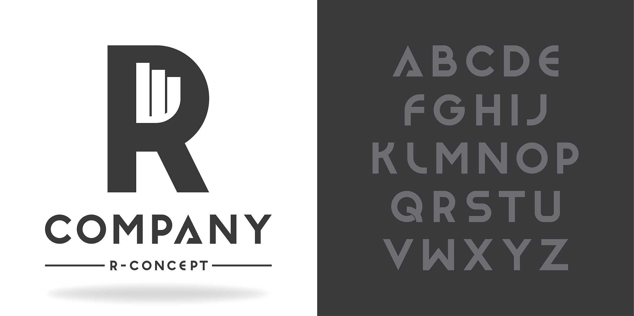 real estate, business logo template. font character design with 